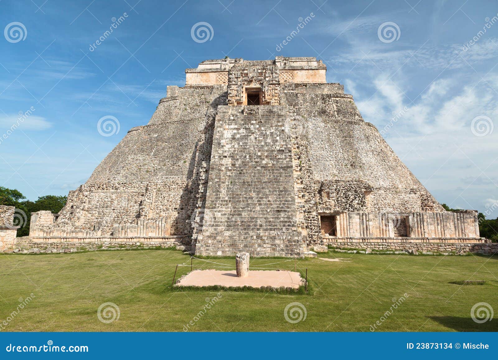 adivino pyramid in uxmal, mexico