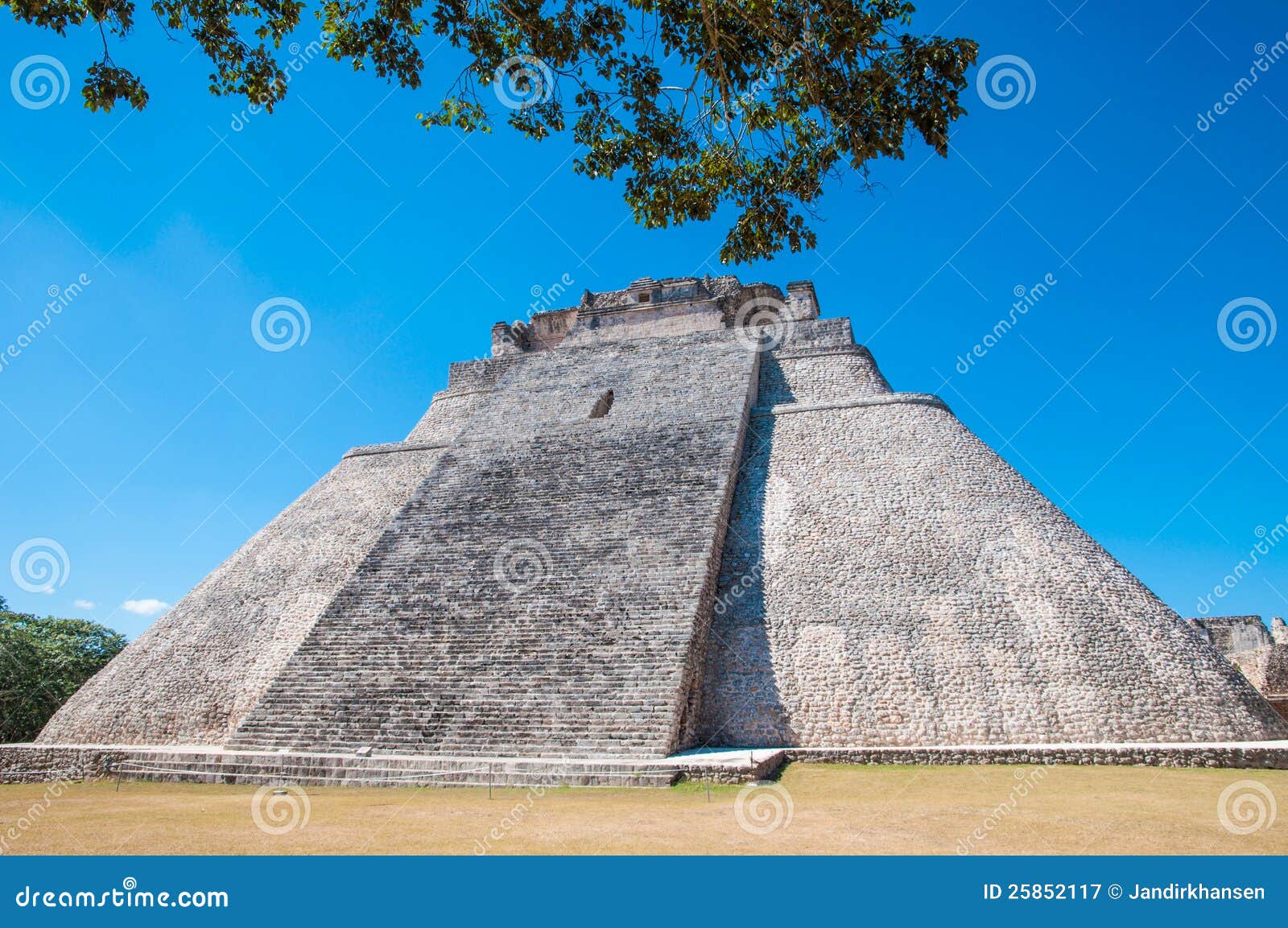 adivino-pyramid at uxmal on the yucatan peninsula