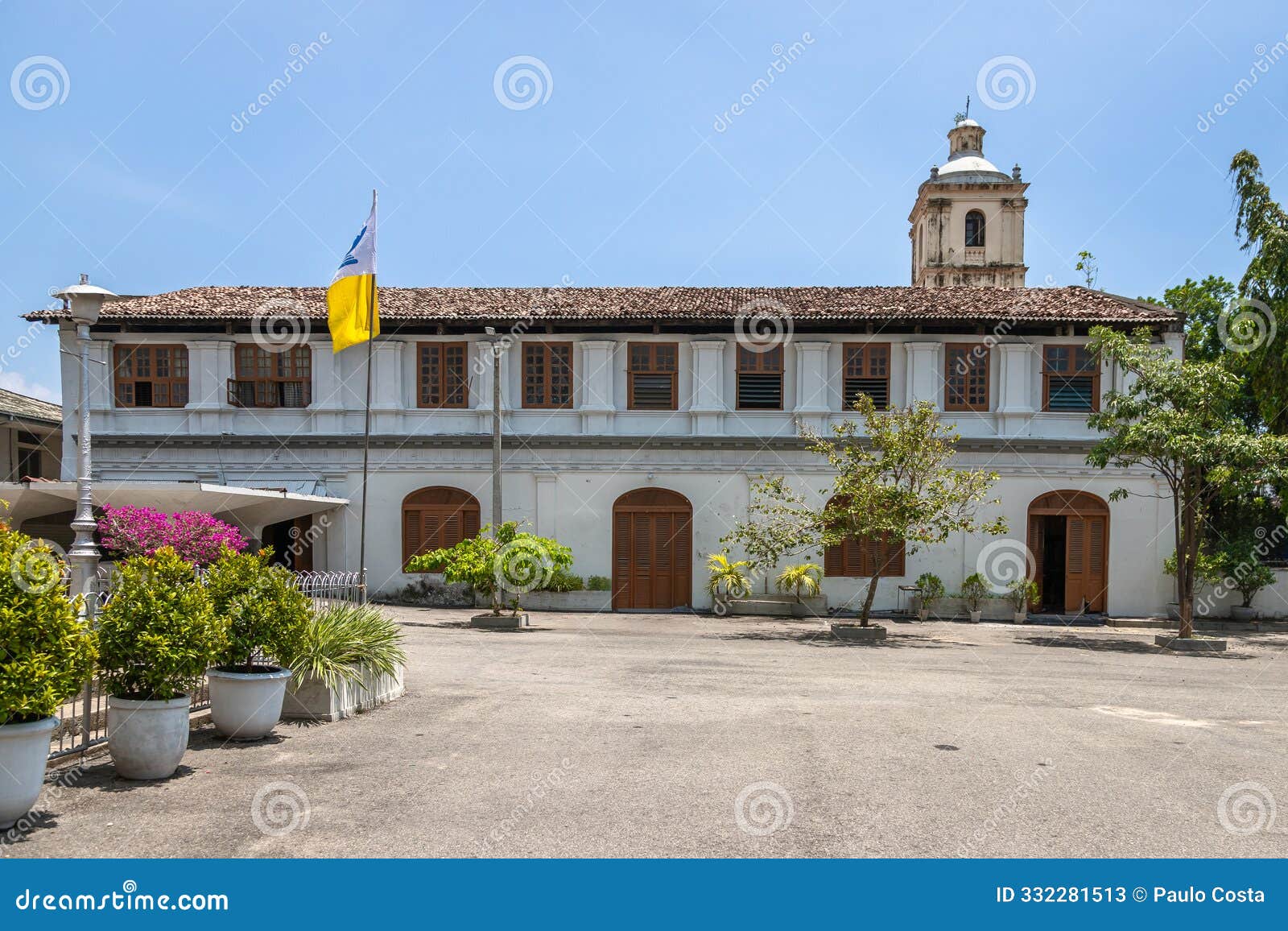 adjacent buildings to cathedral of st. lucia, colombo, sri lanka