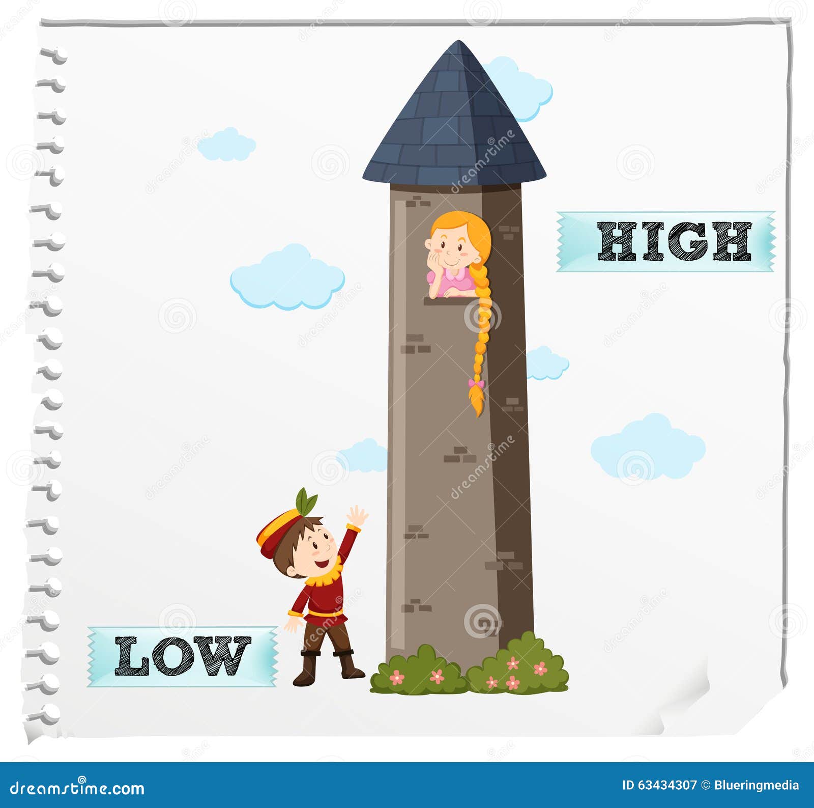 Adjetivos Opuestos Bajos Y Altos Ilustración del Vector Ilustración Adjetivos Opuestos Bajos Y Altos Ilustración del Vector Ilustración