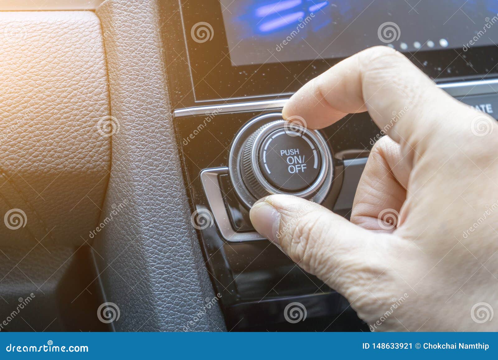 Adjust Button the Air Conditioning in Car Stock Image Image of inside