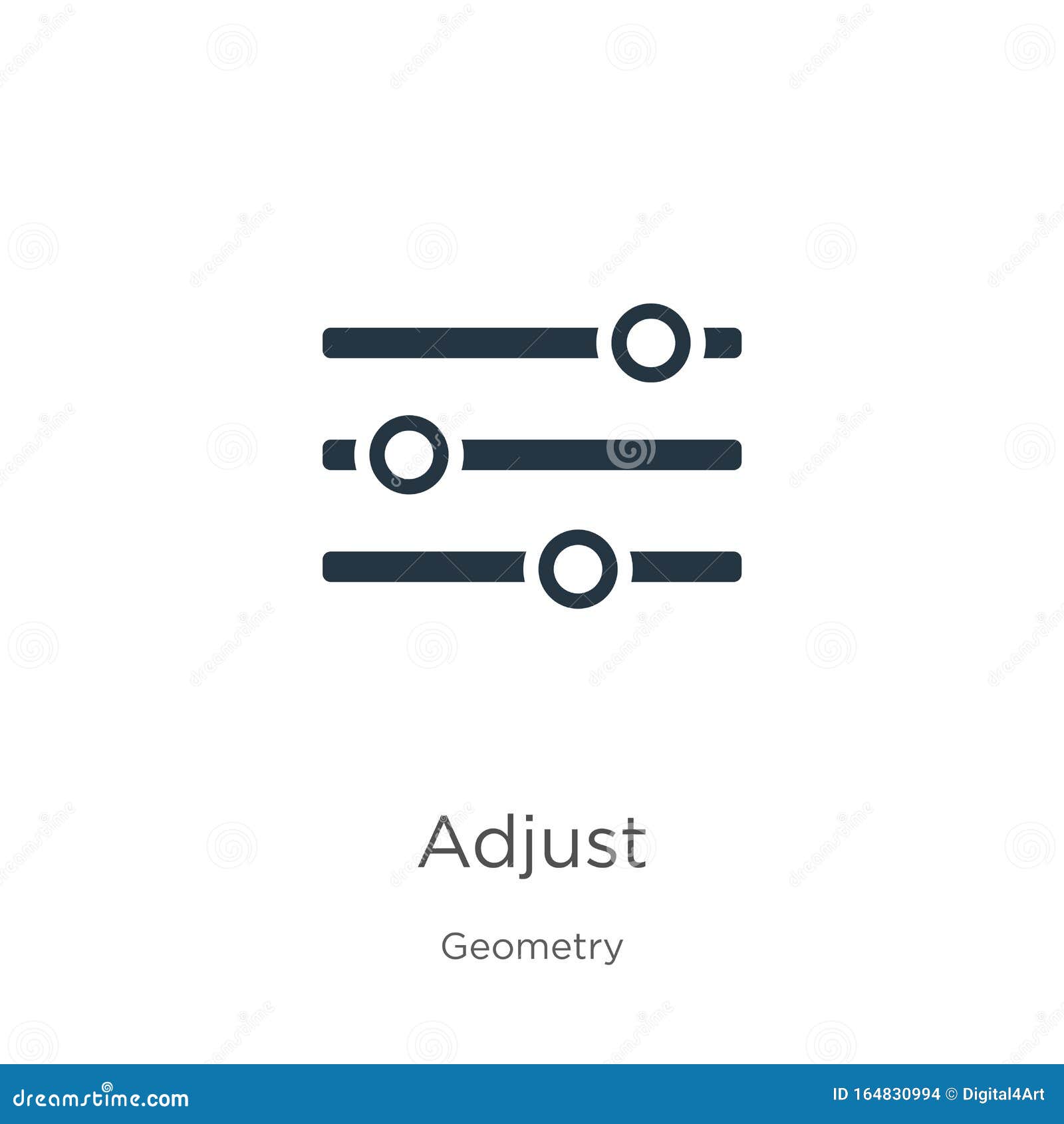 adjust icon . trendy flat adjust icon from geometry collection  on white background.   can be used