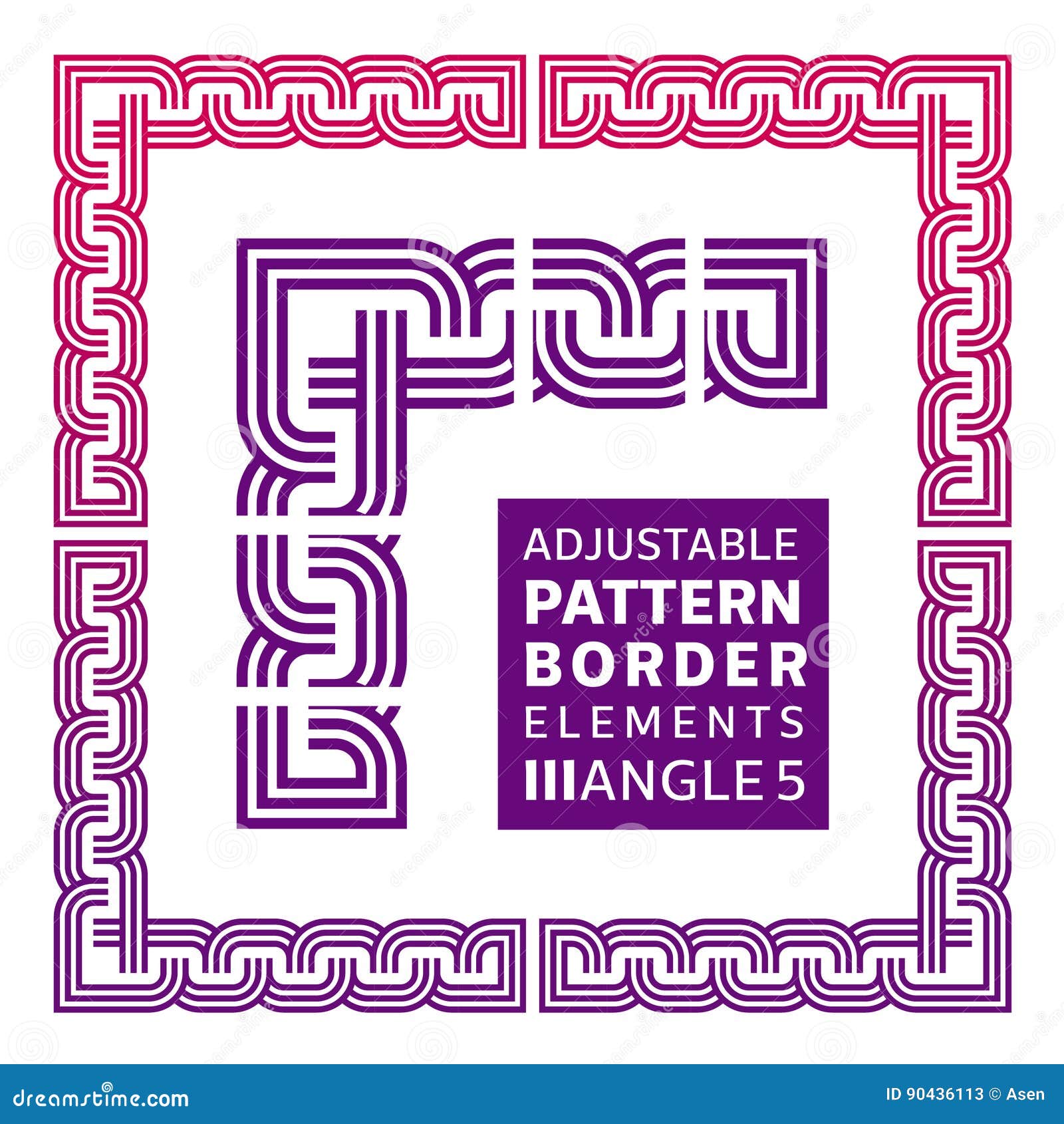 Download Adjustable Border With Elements III, Angle 5 Stock Vector ...