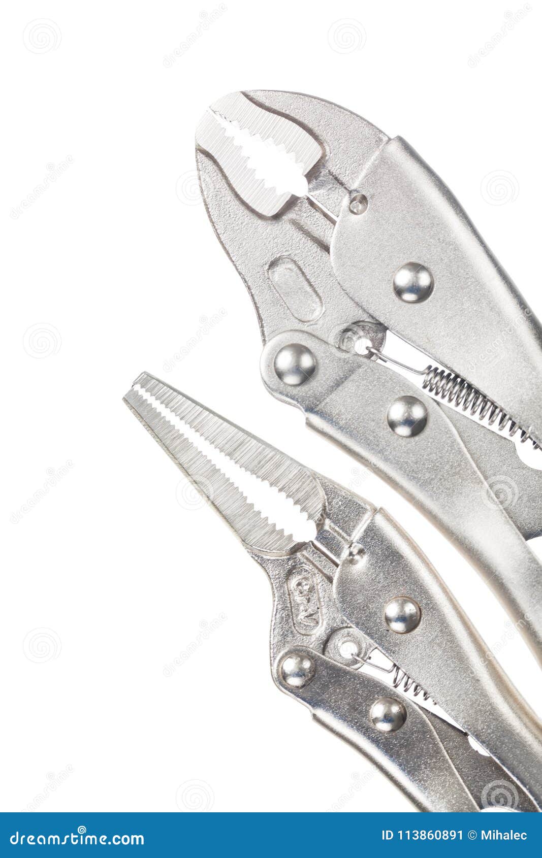 Adjustable Pliers Wrench Isolated on White Stock Image Image of occupation, equipment 113860891