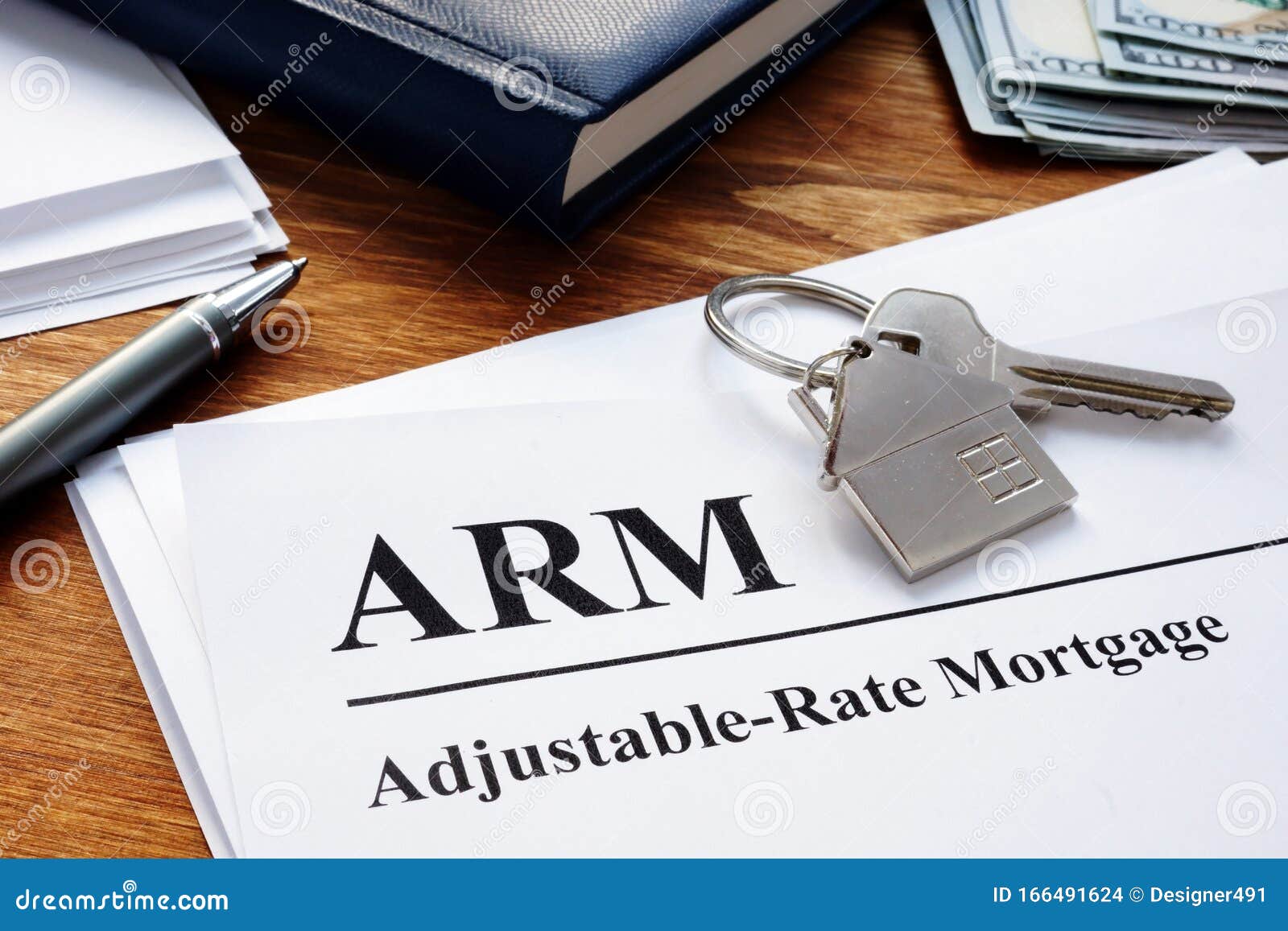 Adjustable Rate Mortgage ARM Papers Stock Photo Image of loan, rate