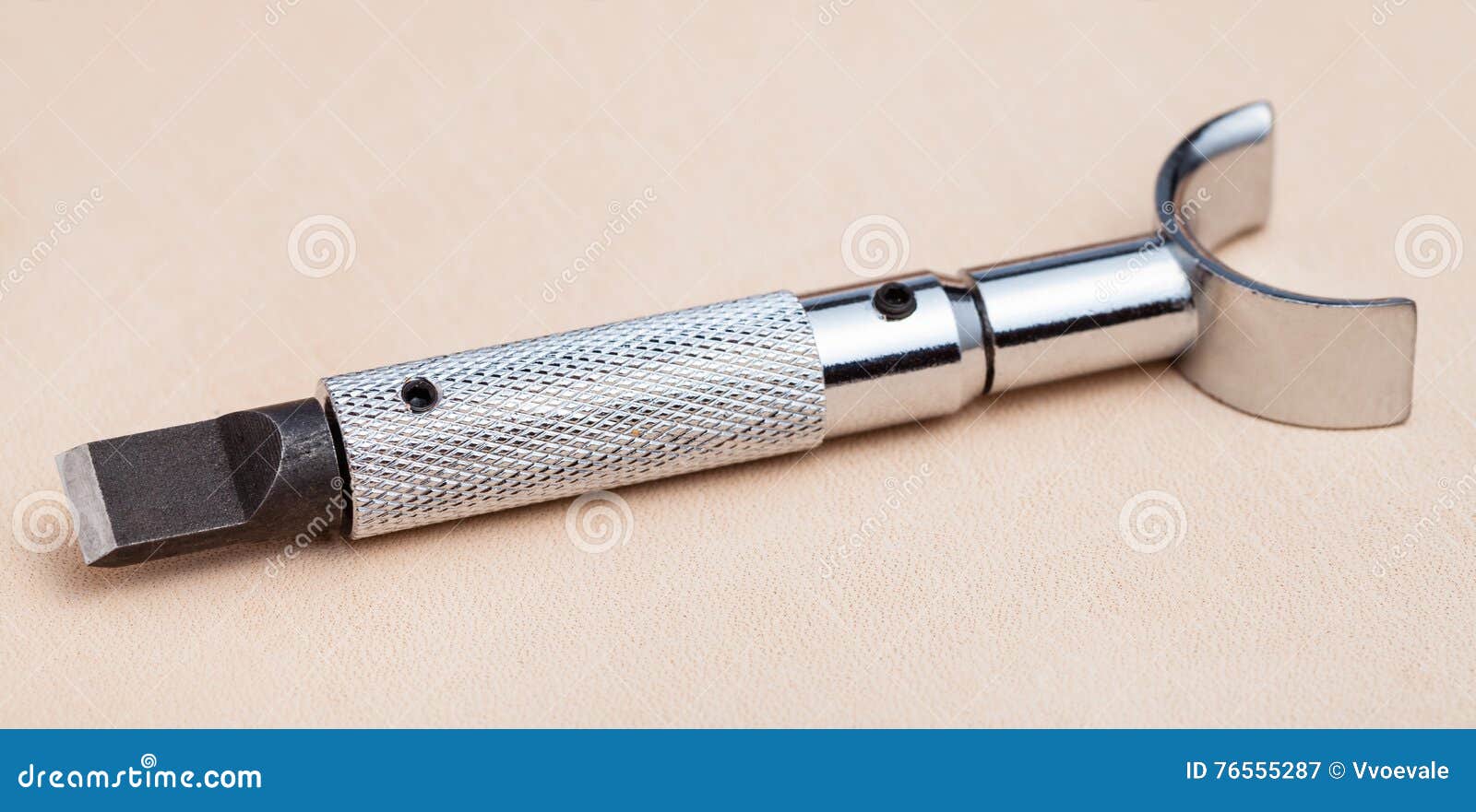 Adjustable Swivel Knife on Natural Leather Stock Image Image of equipment, leathercrafting