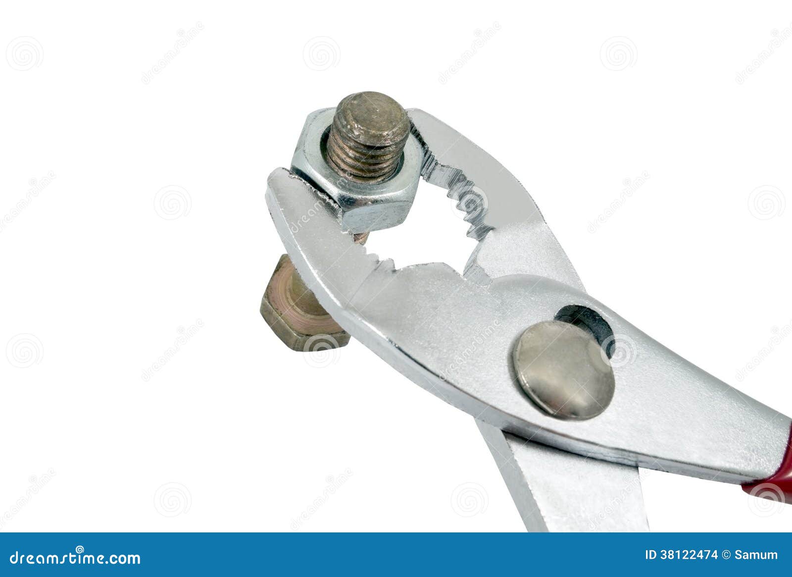Adjustable Wrench Holding Bolt Stock Photo Image of single, spanner