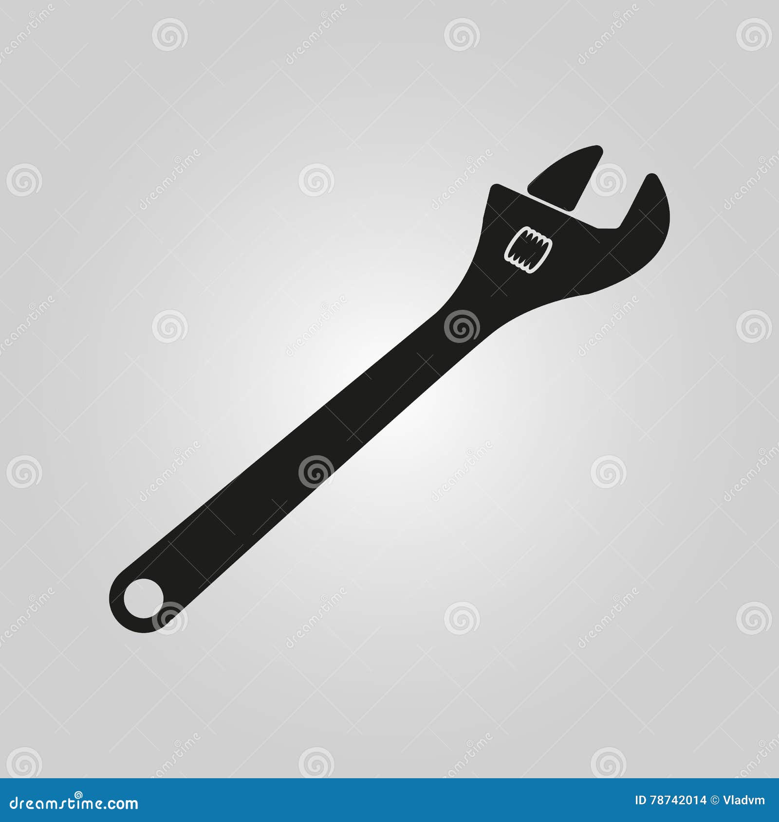 The adjustable wrench icon stock vector. Illustration of fitter 78742014