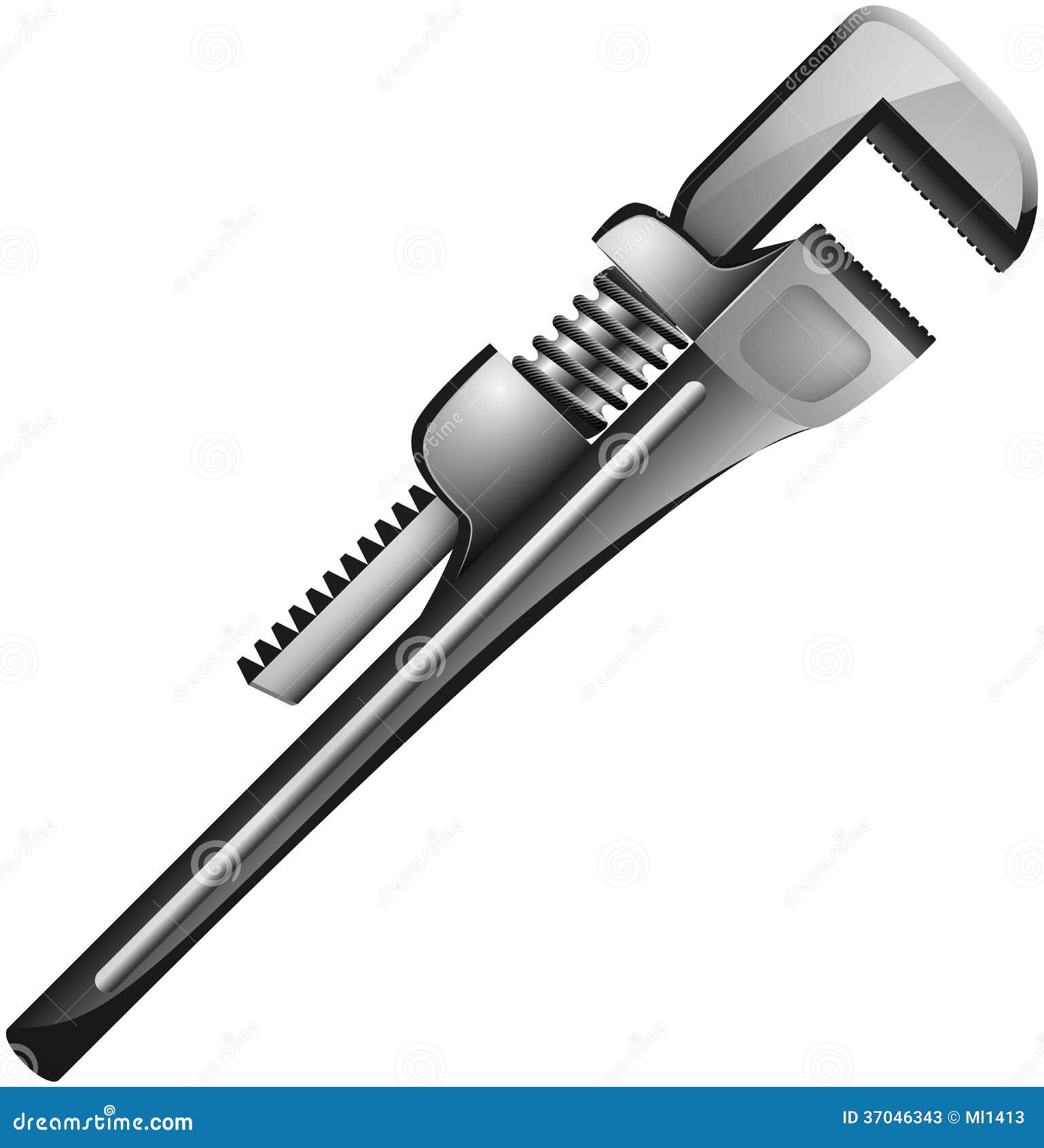 Adjustable wrench stock vector. Illustration of vector 37046343