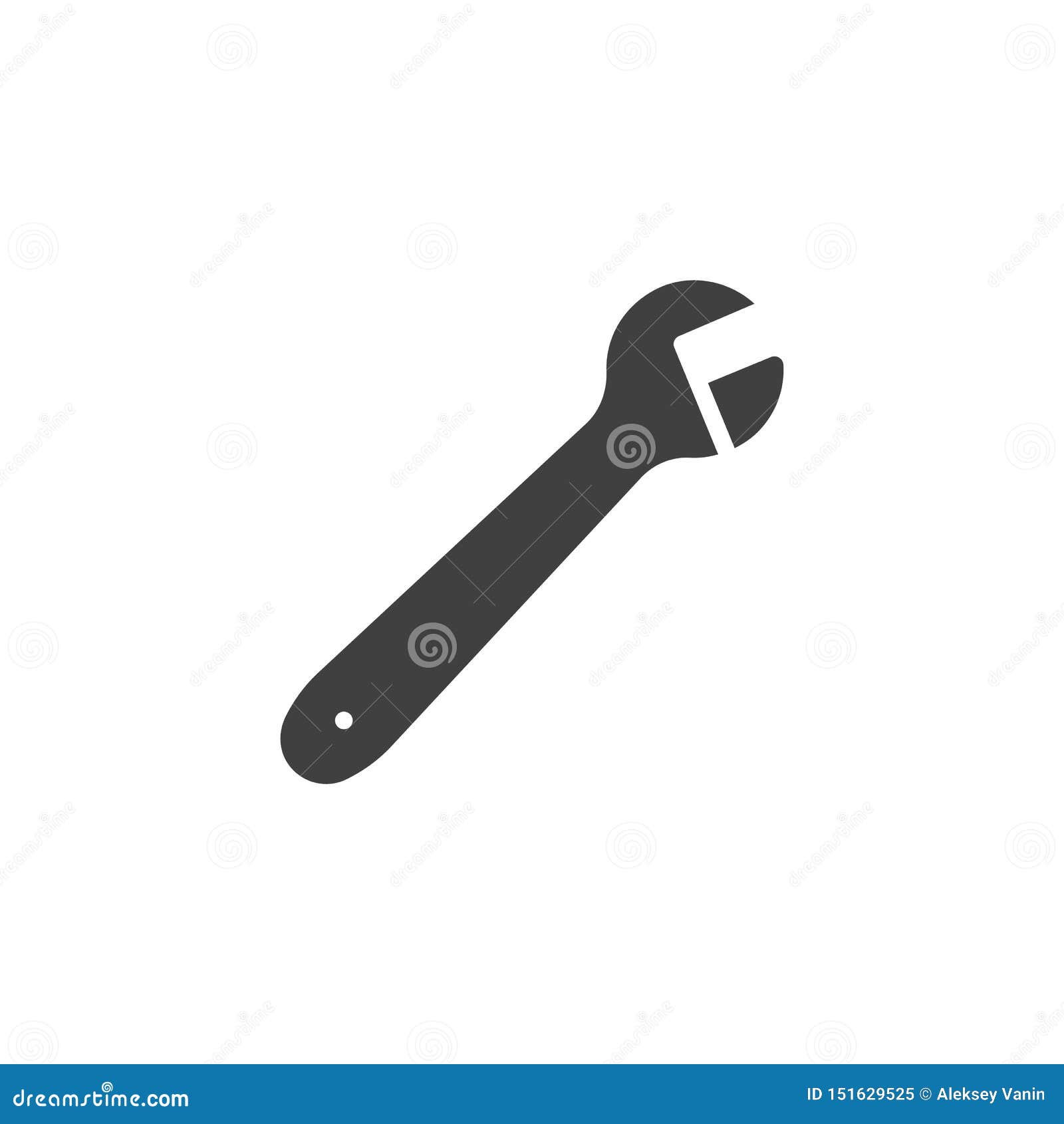 Adjustable Wrench Vector Icon Stock Vector Illustration of symbol
