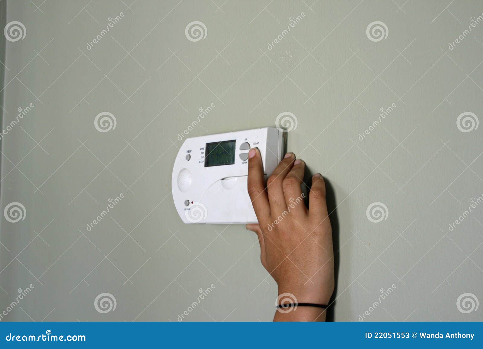 Adjusting Temperature stock image. Image of electronics 22051553
