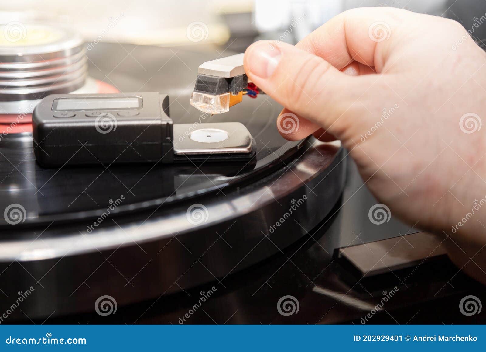 Adjusts the Weight of the Turntable Cartridge. Closeup Stock Image Image of retro, sound