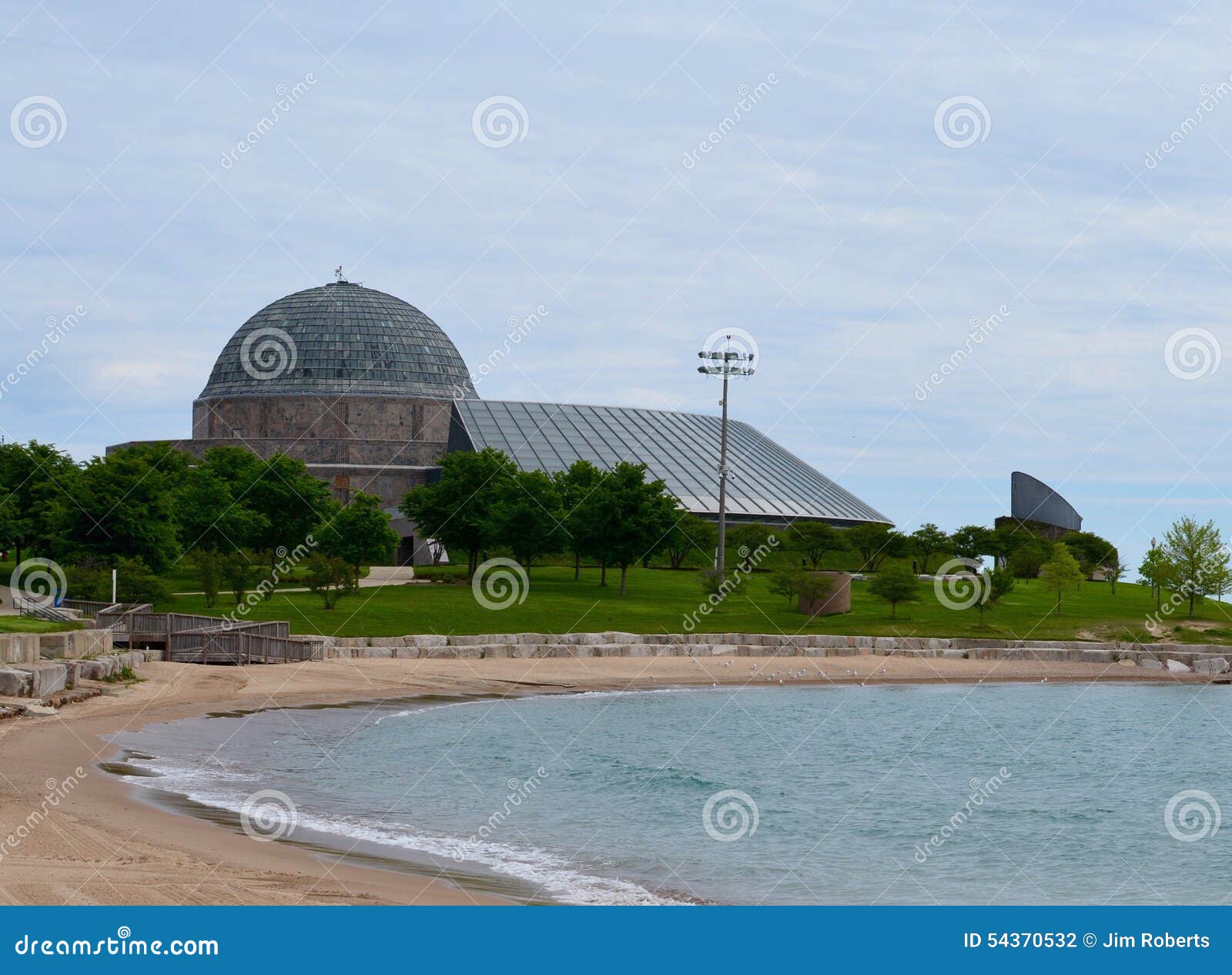 Chicago, Illinois, USA. The 12th Street Beach, a narrow strip of sand south  of the Adler Planetarium that provides some relief from the summer heat  Stock Photo - Alamy