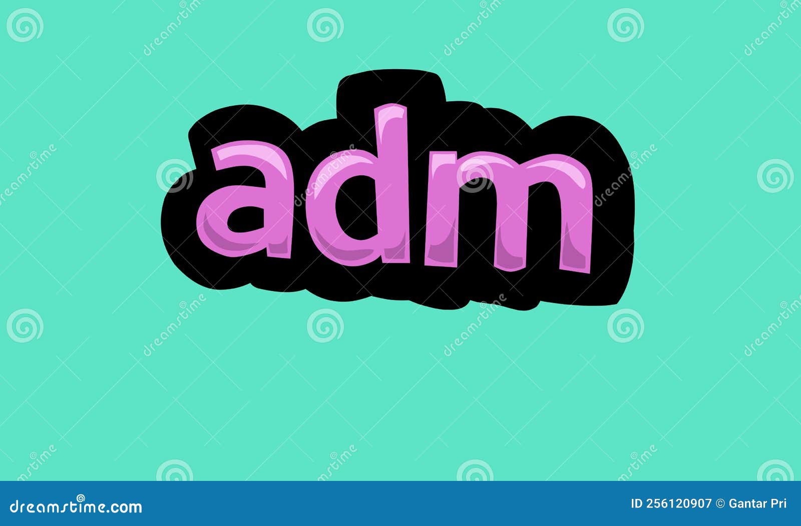 adm writing   on a blue background