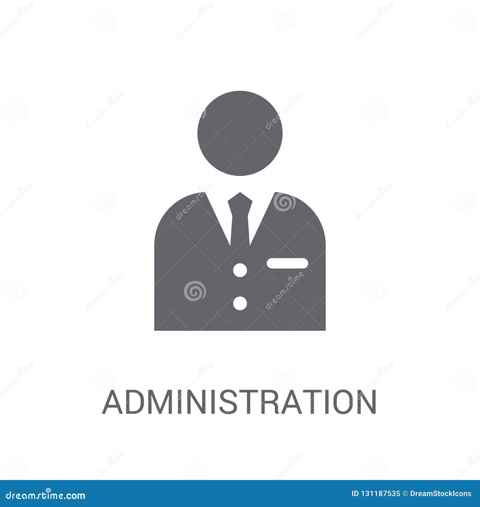 Administration Icon. Trendy Administration Logo Concept on White Stock  Vector - Illustration of office, financial: 131187535