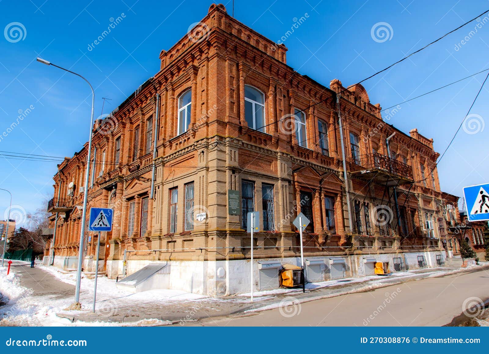 the administrative building of the last century, made of red brick, takes you into the past.