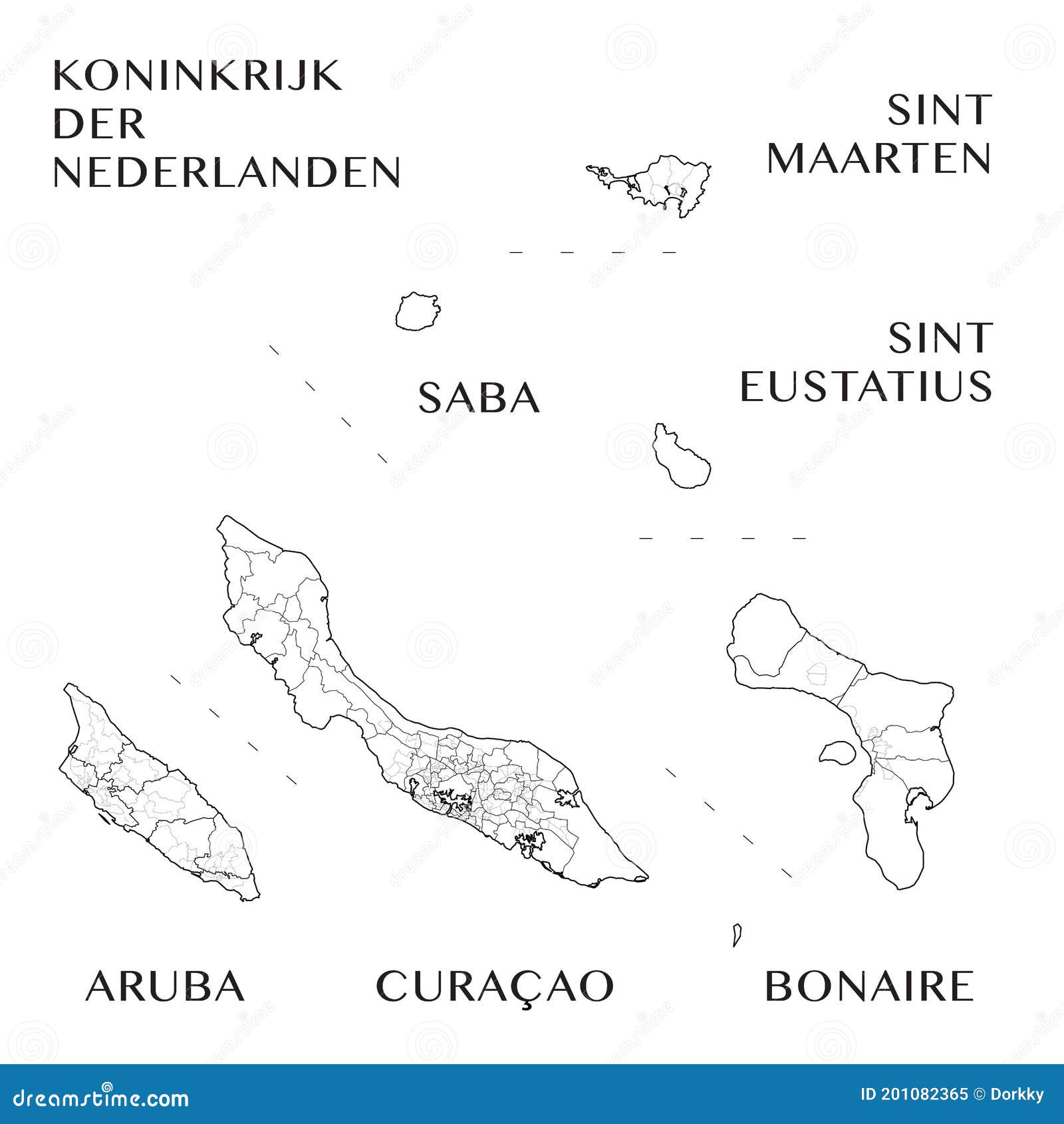  map of the caribbean netherlands and the special municipalities of the kingdom of the netherlands