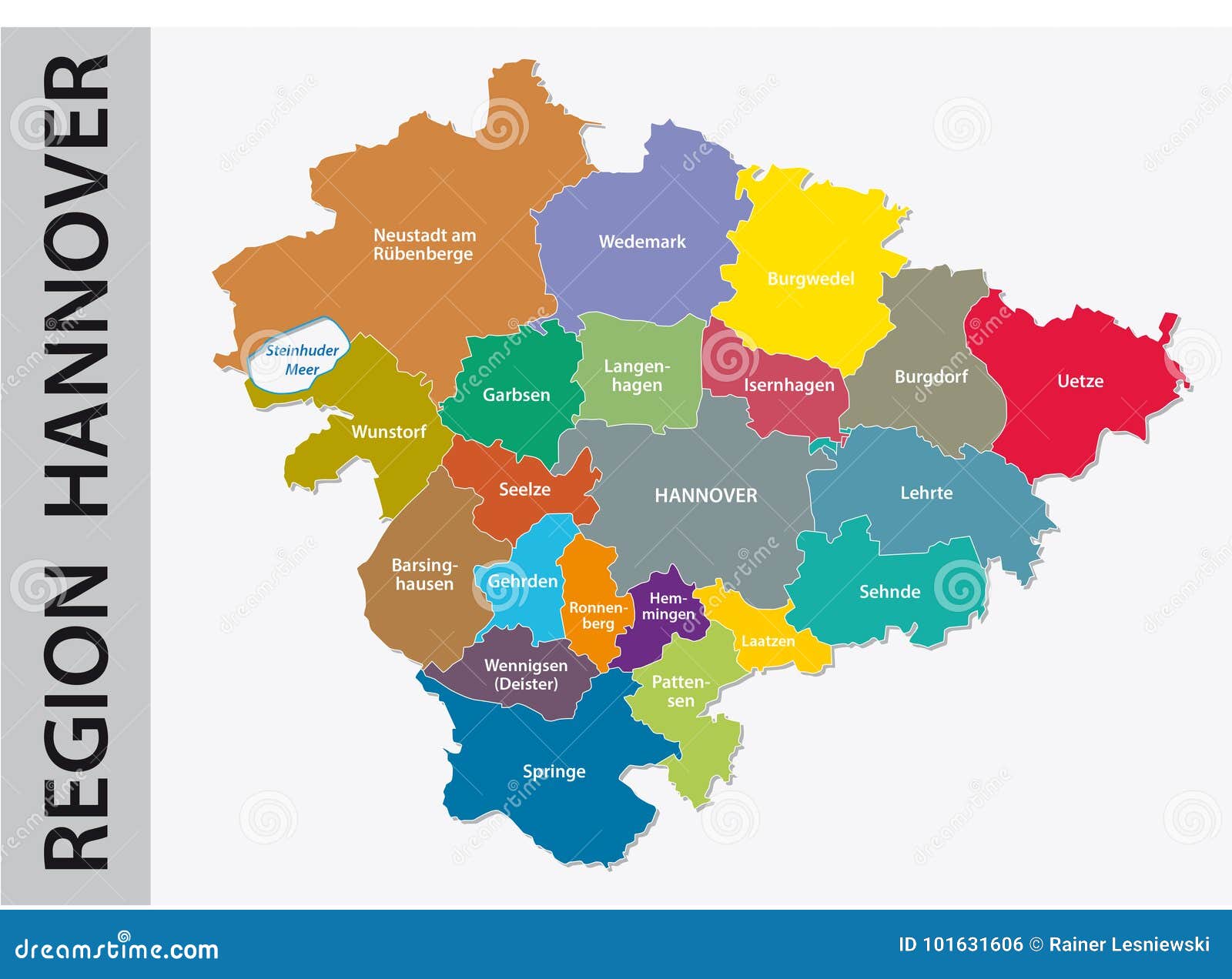 hannover region karte Administrative And Political Map Of Region Hannover In German Language Stock Vector Illustration Of Alsdorf District 101631606 hannover region karte