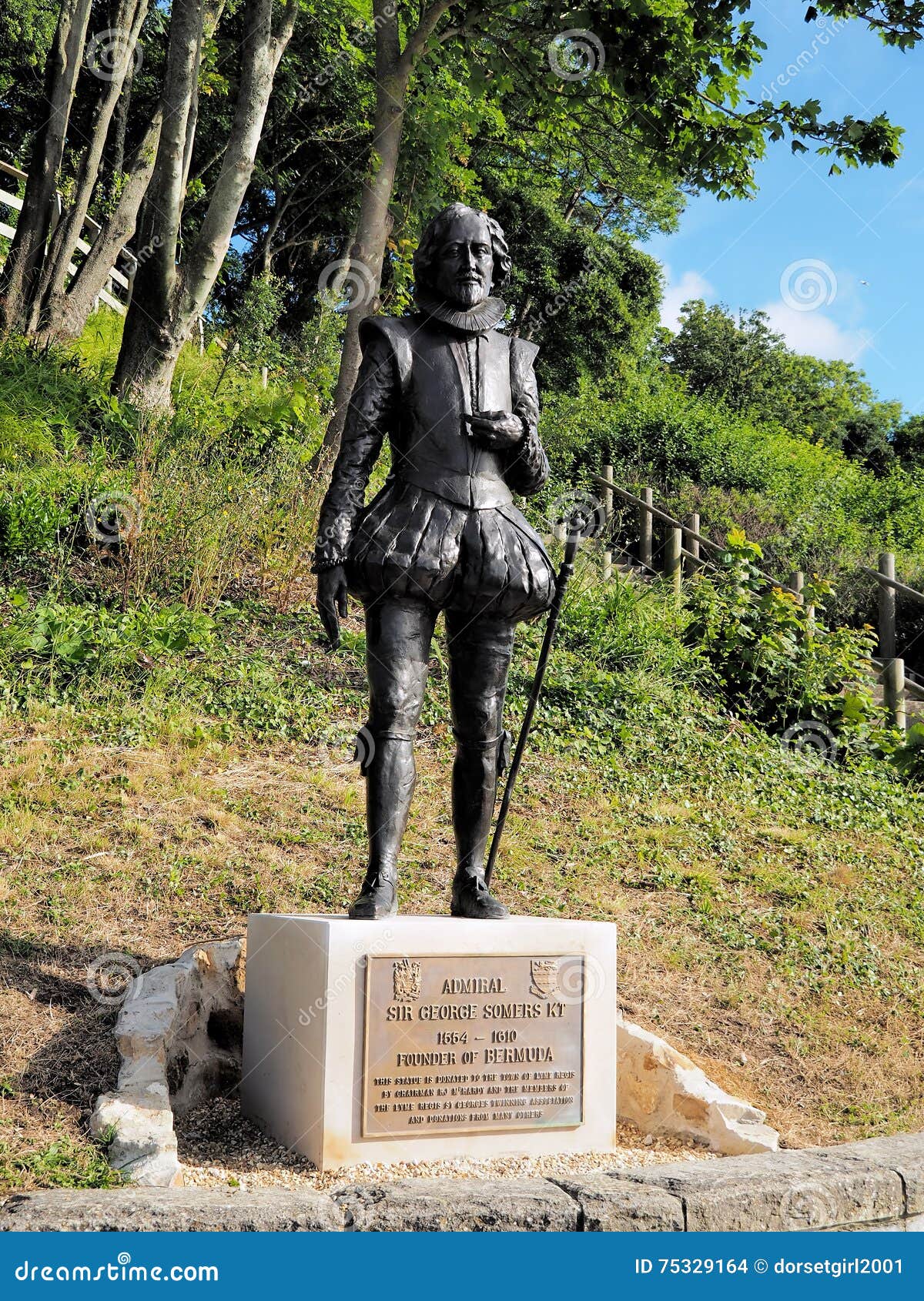 Admiral Sir Somers KT Stockfoto Bild von statue, szenisch