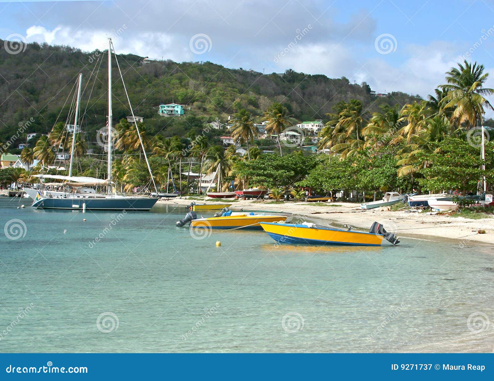 Admiralty Bay stock image. Image of tropical, yacht, recreational 9271737