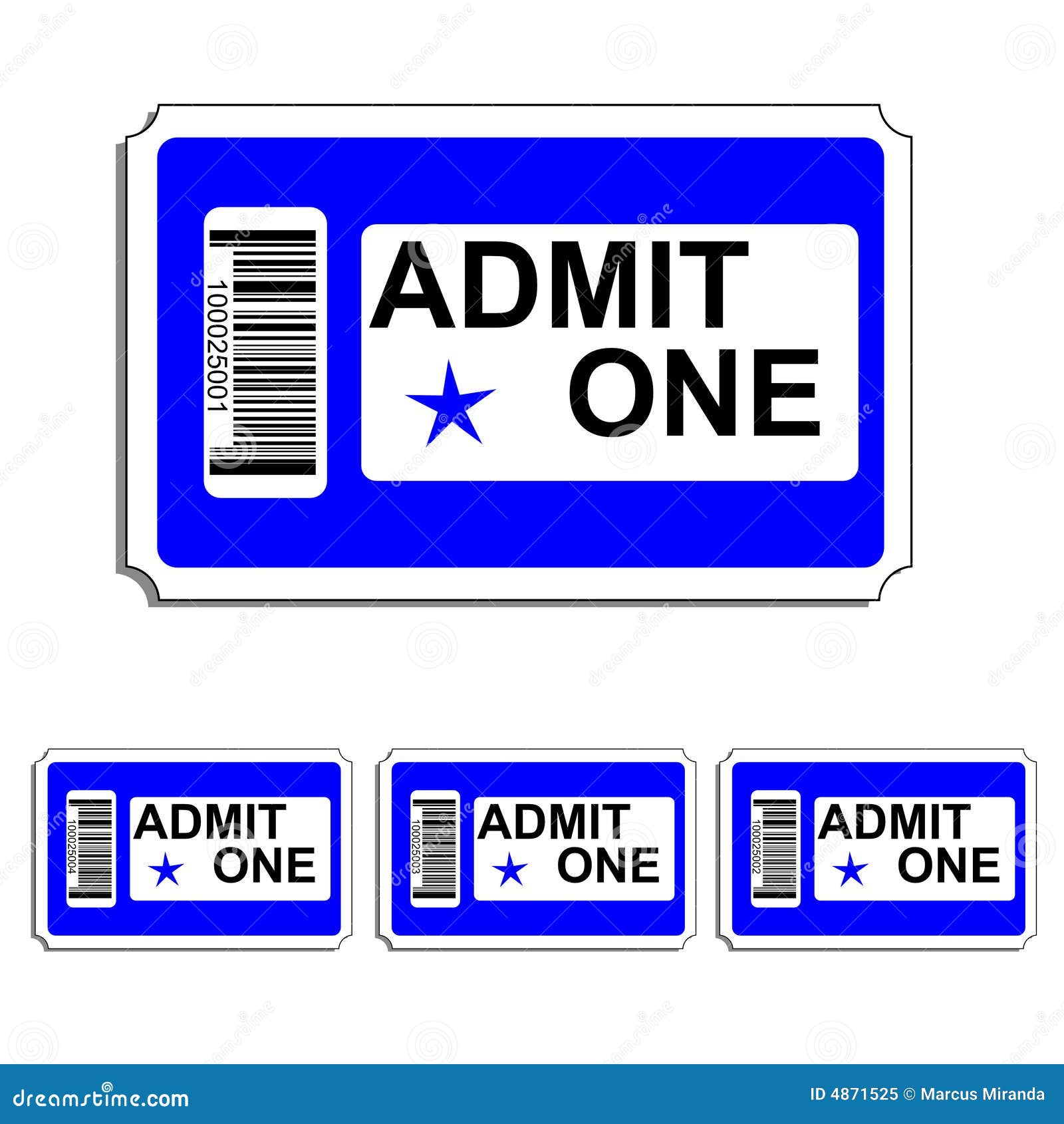 Admit One Royalty Free Stock Photo - Image: 4871525