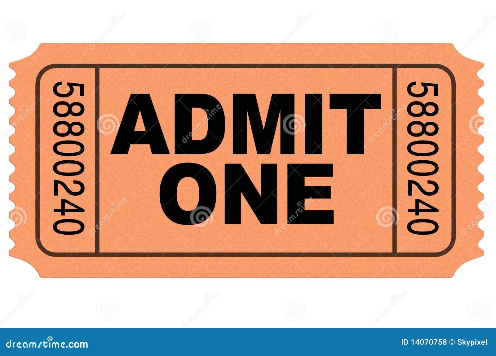 admit one movie ticket