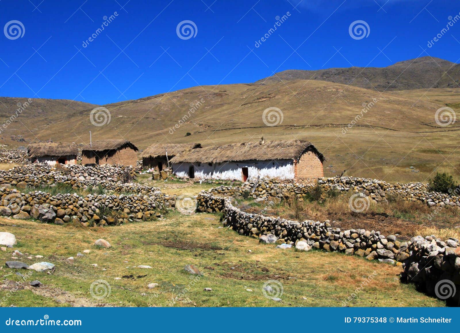 Adobe House in the Andean Mountains of Peru Stock Photo Image of