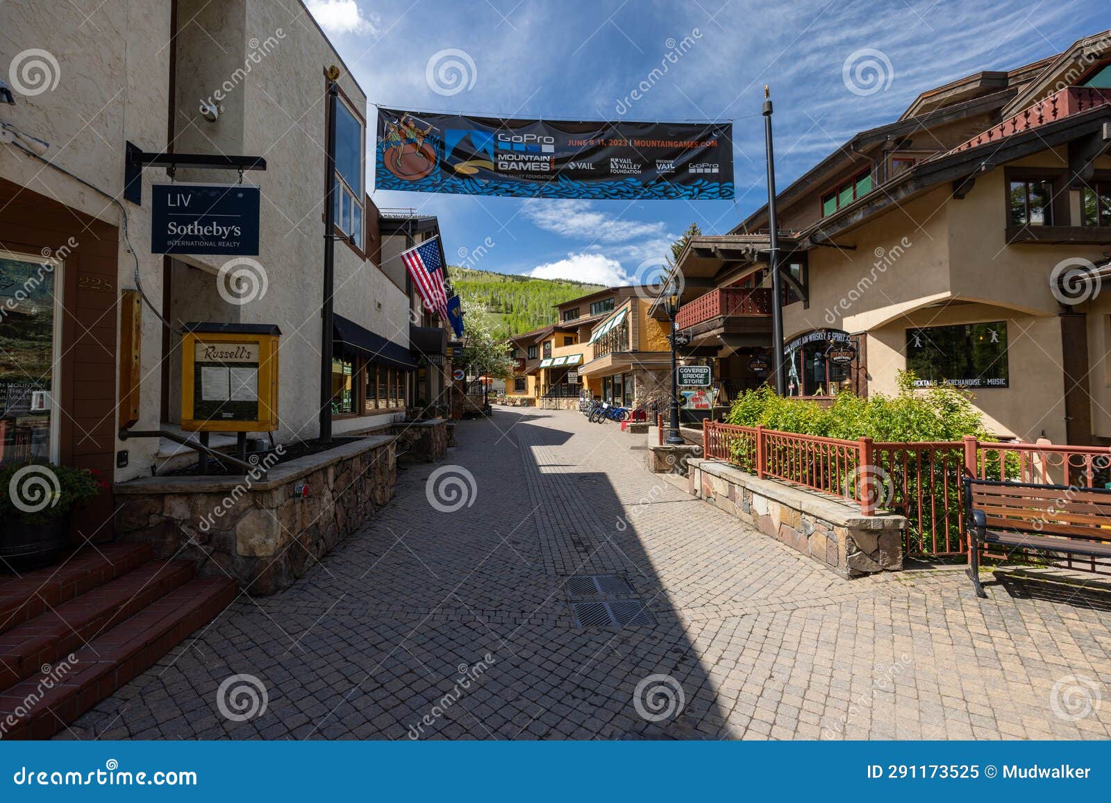 June in Vail editorial image. Image of tourism, street 291173525