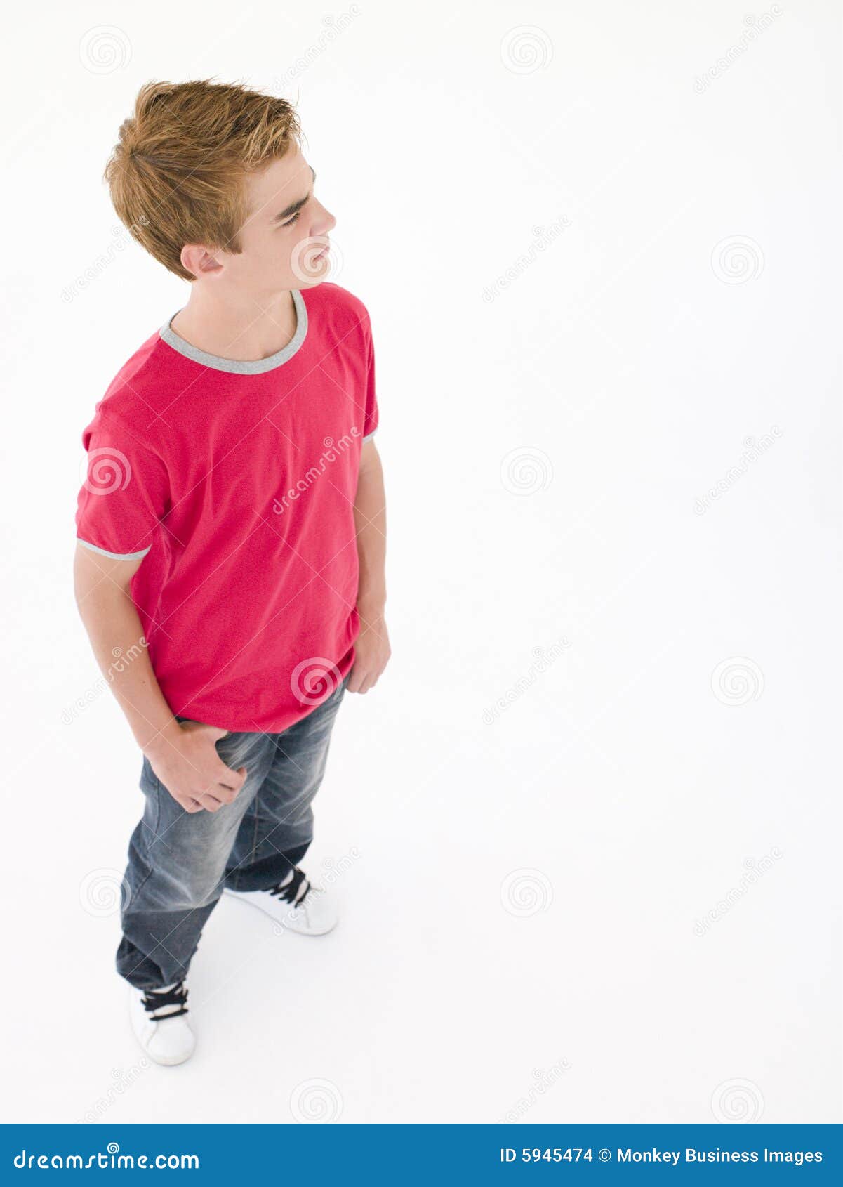 Adolescent Avec Des Mains Dans Des