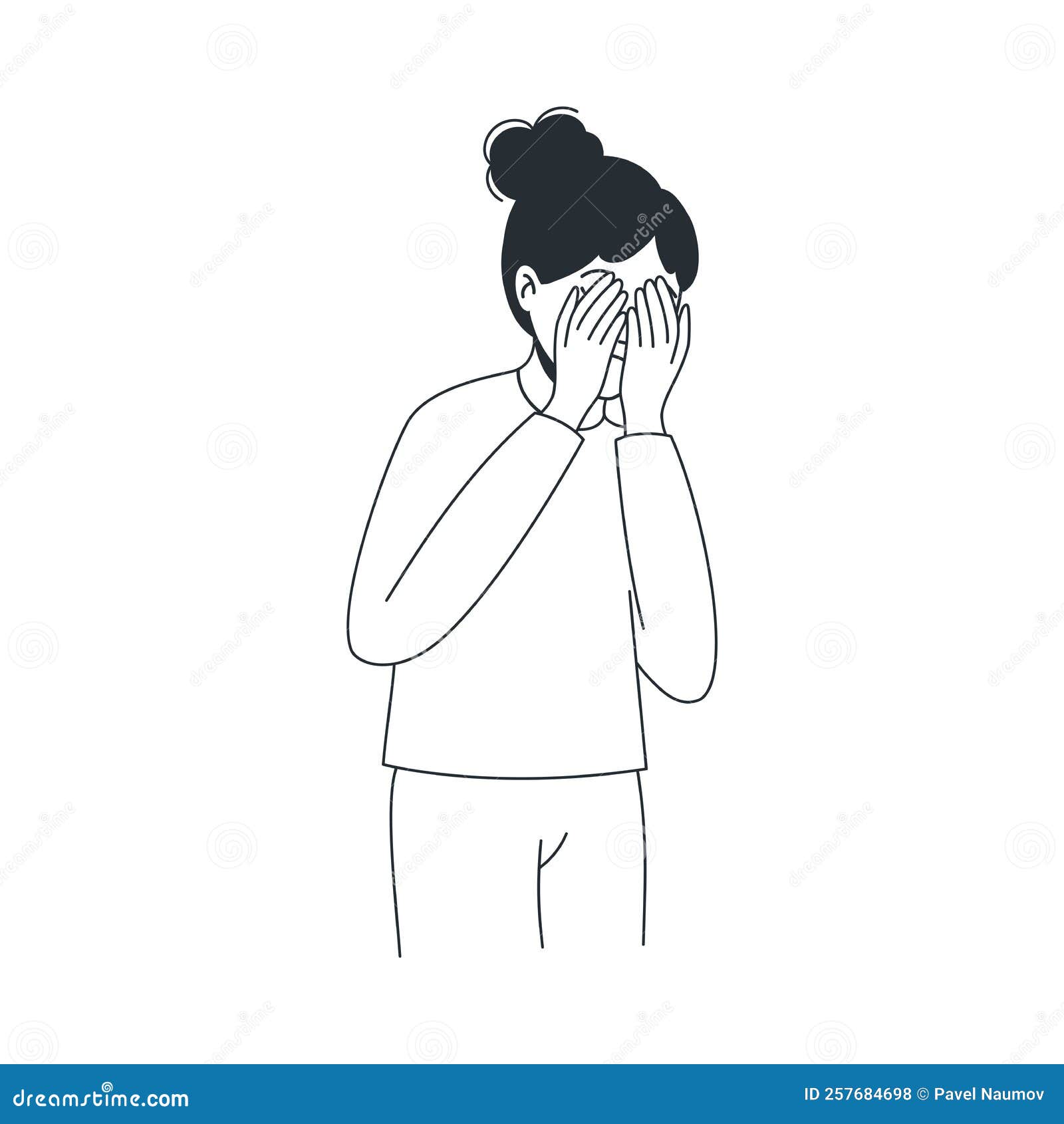 Depression Ado Triste Dessin Triste Adolescente Triste Et Malheureuse En Dépression Couvrant Son Visage Avec Les Mains Souffrant De Trouble Mental Vecteur Illustration de Vecteur - Illustration du malheureux, esprit: 257684698
