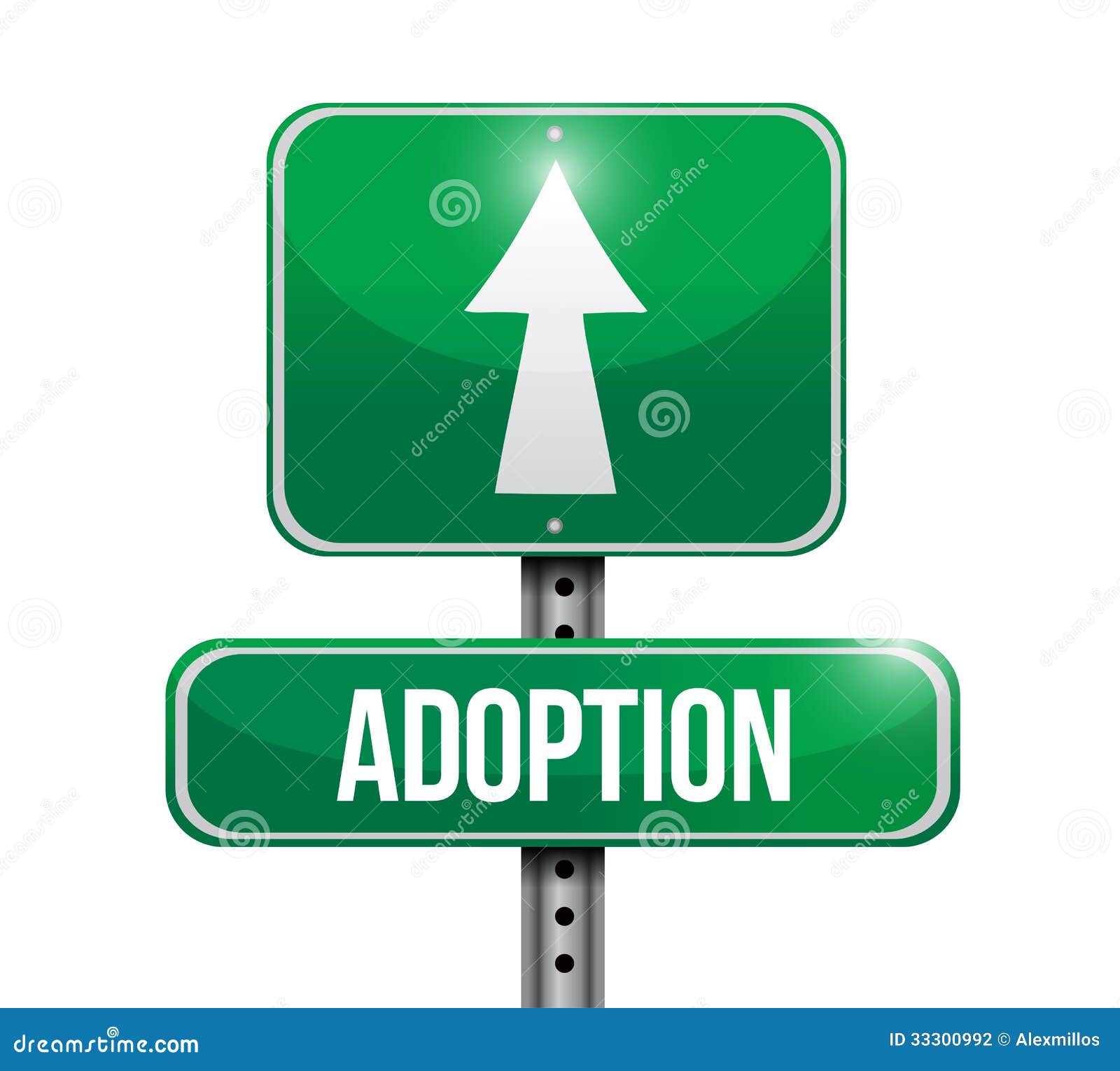 Adoption Road Sign Illustration Design Stock Illustration