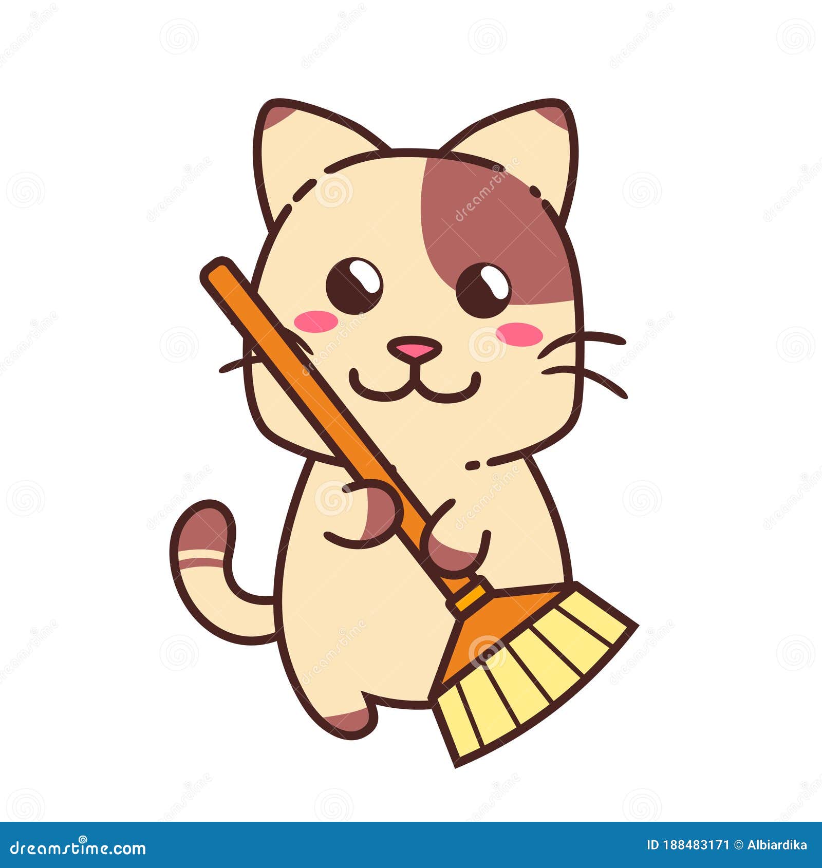 Desenho De Gato Marrom Desenhado à Mão Com Clipart De Cauda PNG