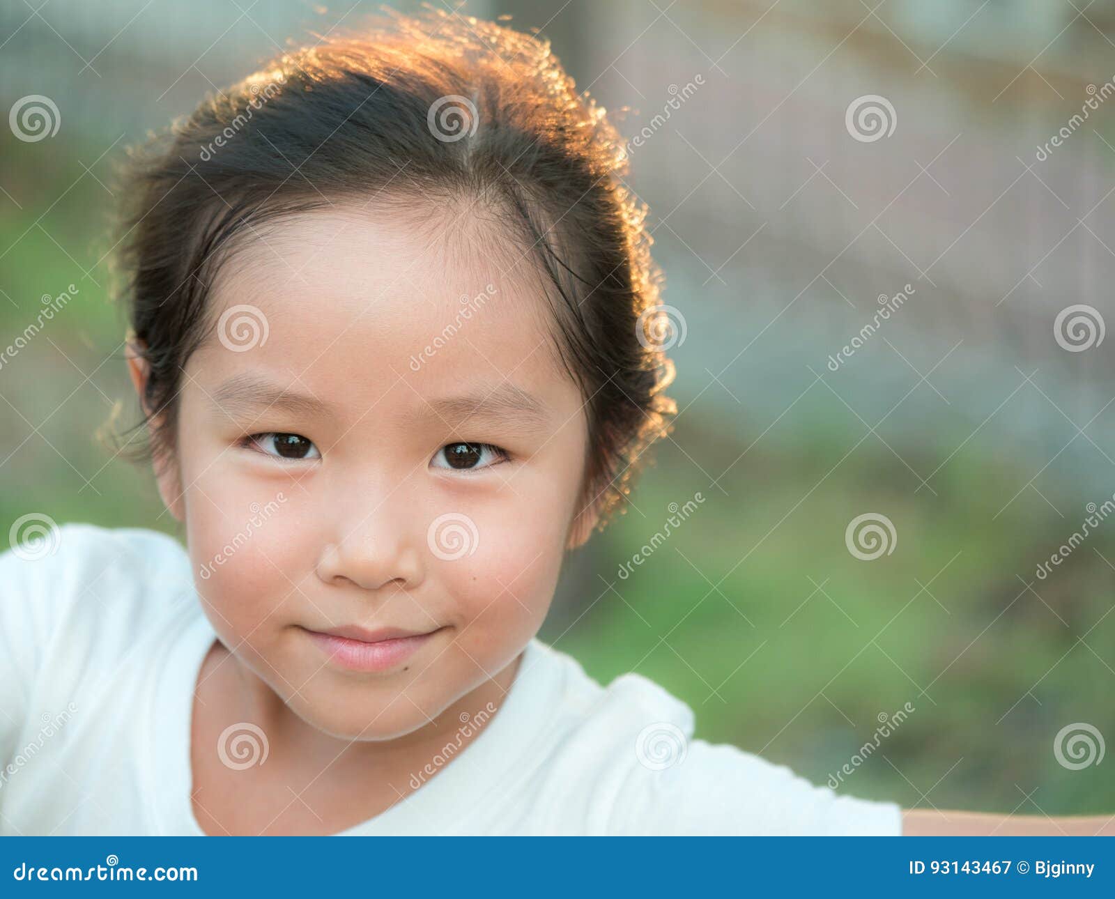 Adorable Asian Cute Girl Close Up Head Shot Stock Image - Image of ...