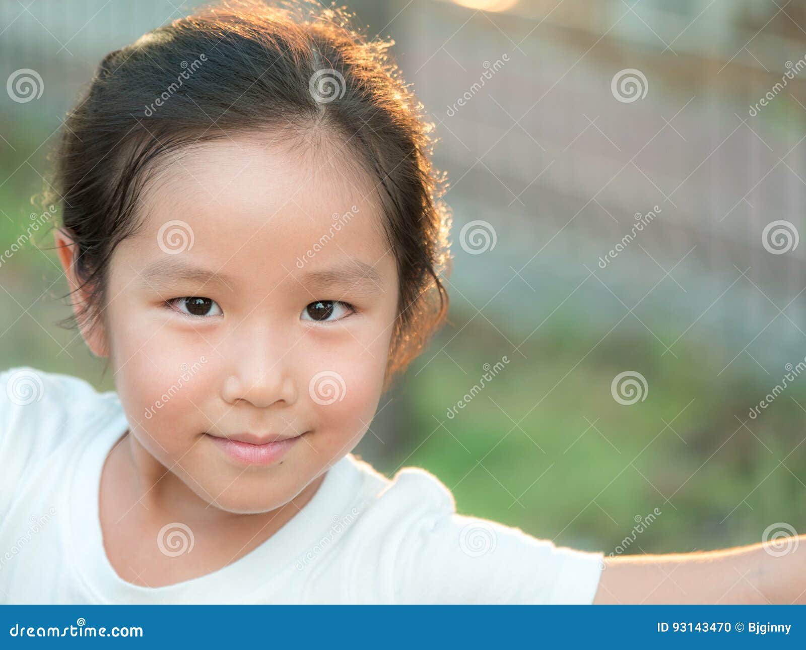 Adorable Asian Cute Girl Close Up Head Shot Stock Photo - Image of ...