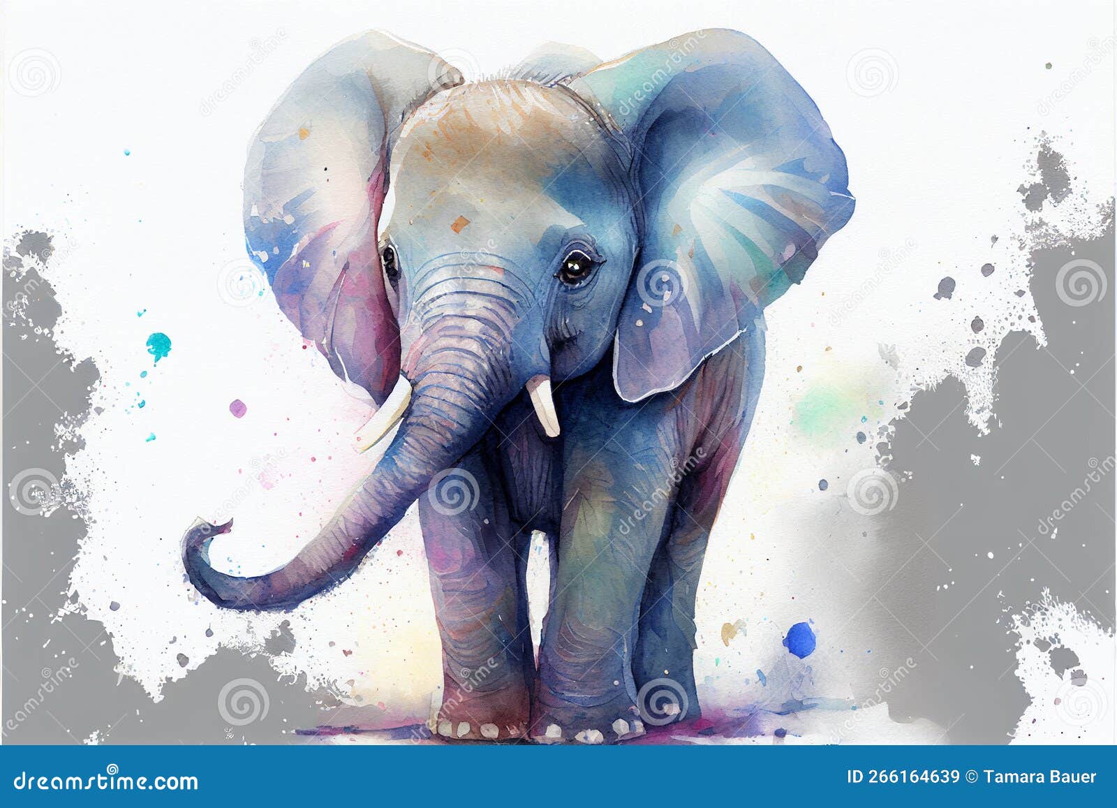 6pcs Peinture D'animaux Africains Floraux Pour Bébés, Éléphant