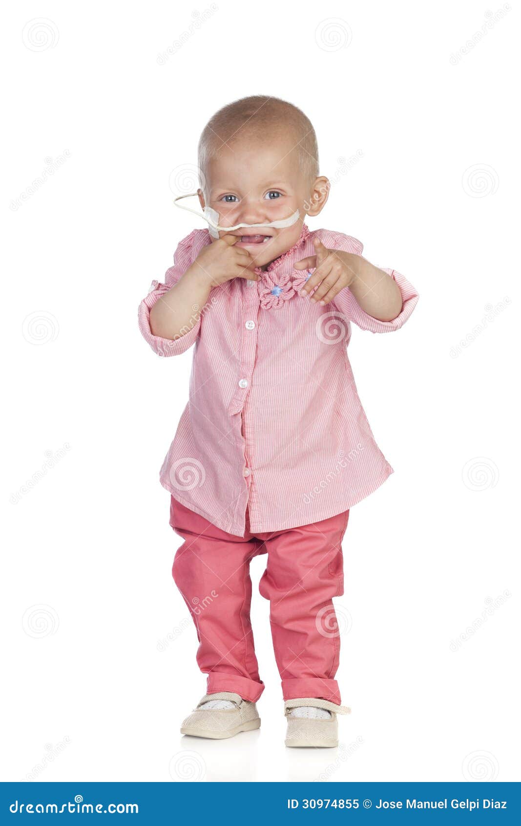 Adorable Baby Beating the Disease Stock Image Image of affectionate