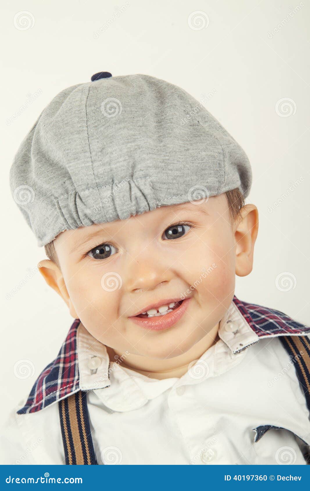 Adorable baby boy with hat stock photo. Image of pretty 40197360