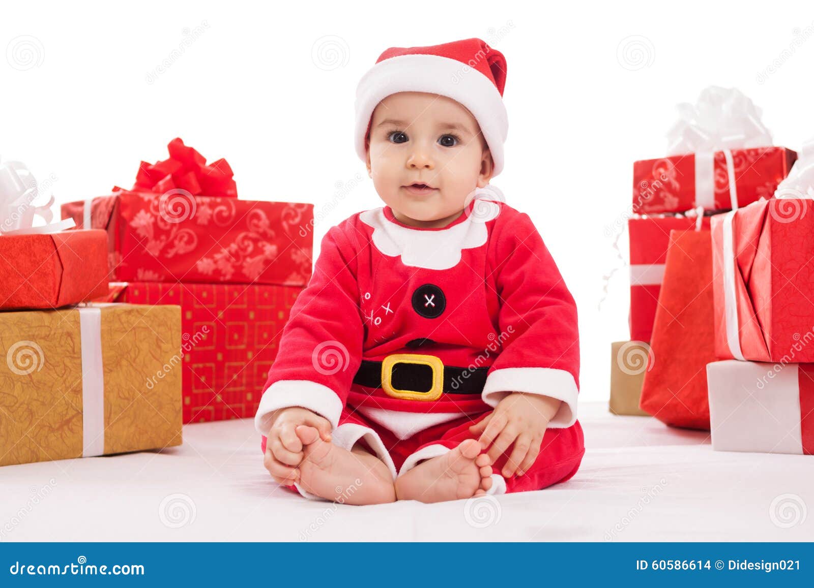 Adorable Baby Boy in Santa Claus Costume Stock Photo Image of holiday