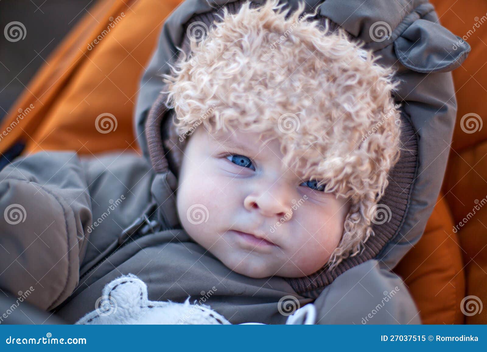 Adorable Baby Boy in Winter Clothes Stock Image Image of innocent