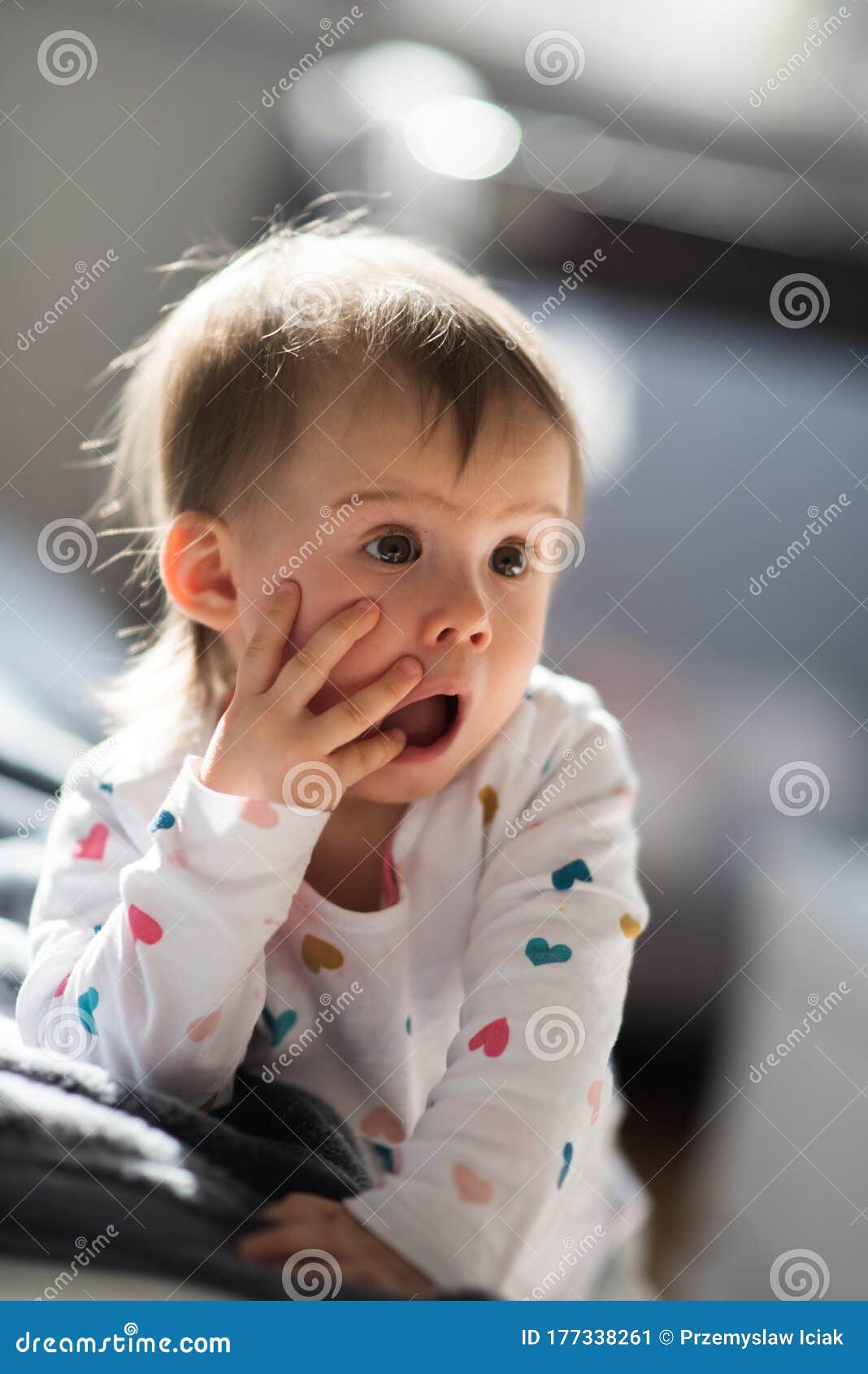 Adorable Baby with Funny Expression Indoors. Portrait of 1 Year Old Girl in Body Looking Very Scared Stock Image - Image of development, indoors: 177338261 Adorable Baby with Funny Expression Indoors. Portrait of 1 Year Old Girl in Body Looking Very Scared Stock Image - Image of development, indoors: 177338261