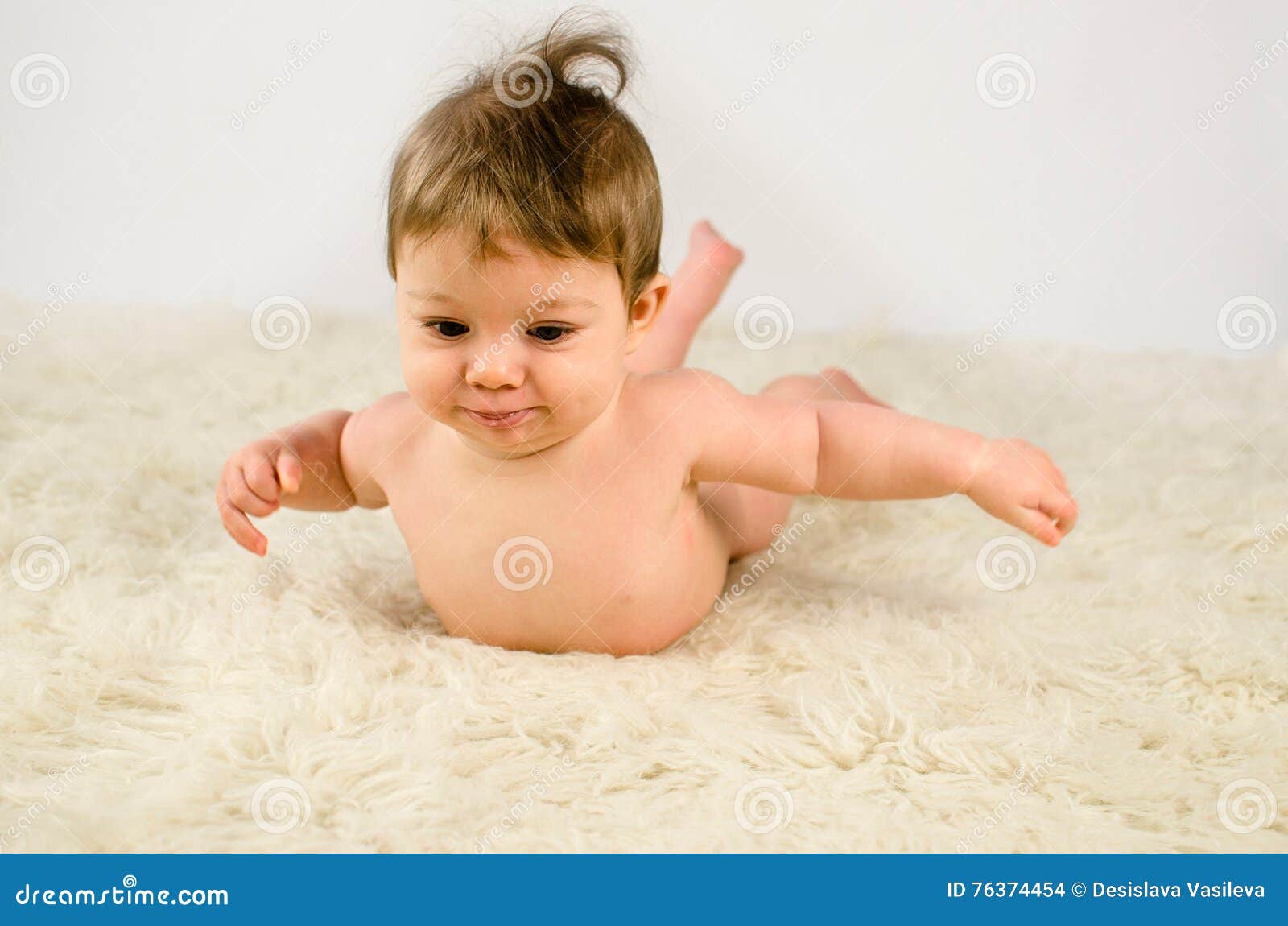 Little girl naked Naked Smiling Young Girl Brushing Teeth Stock Photo (Edit ...