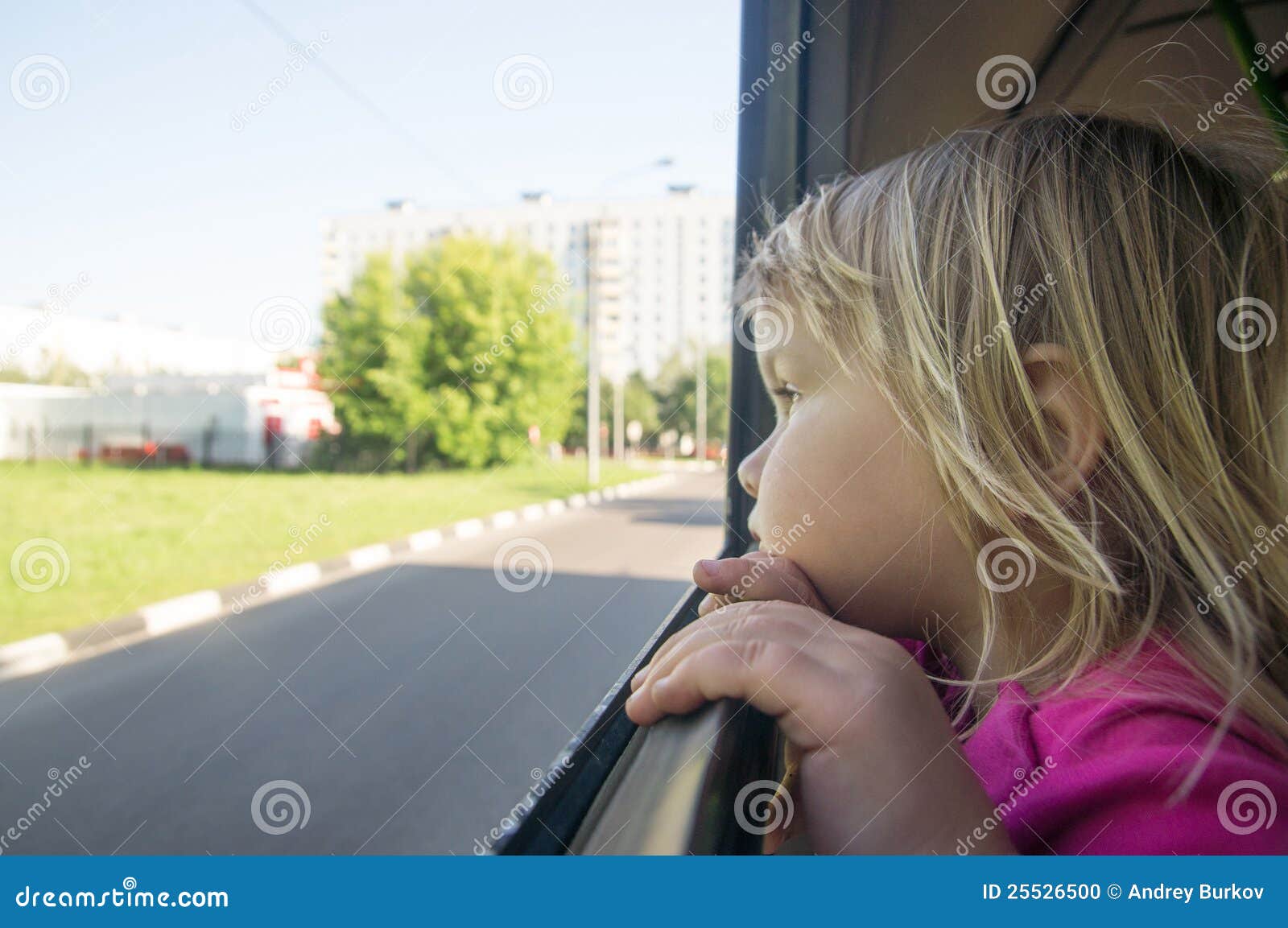 Adorable Baby Look at Window Riding on Bus Stock Photo Image of vacation, beauty 25526500