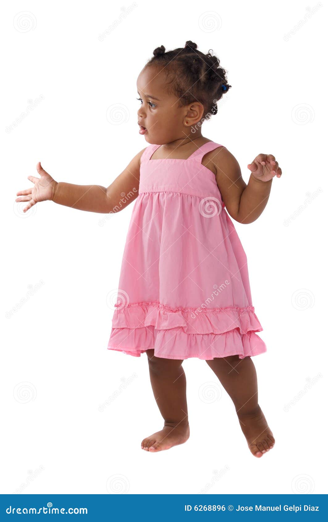 Adorable baby pink dressed stock photo. Image of baby 6268896