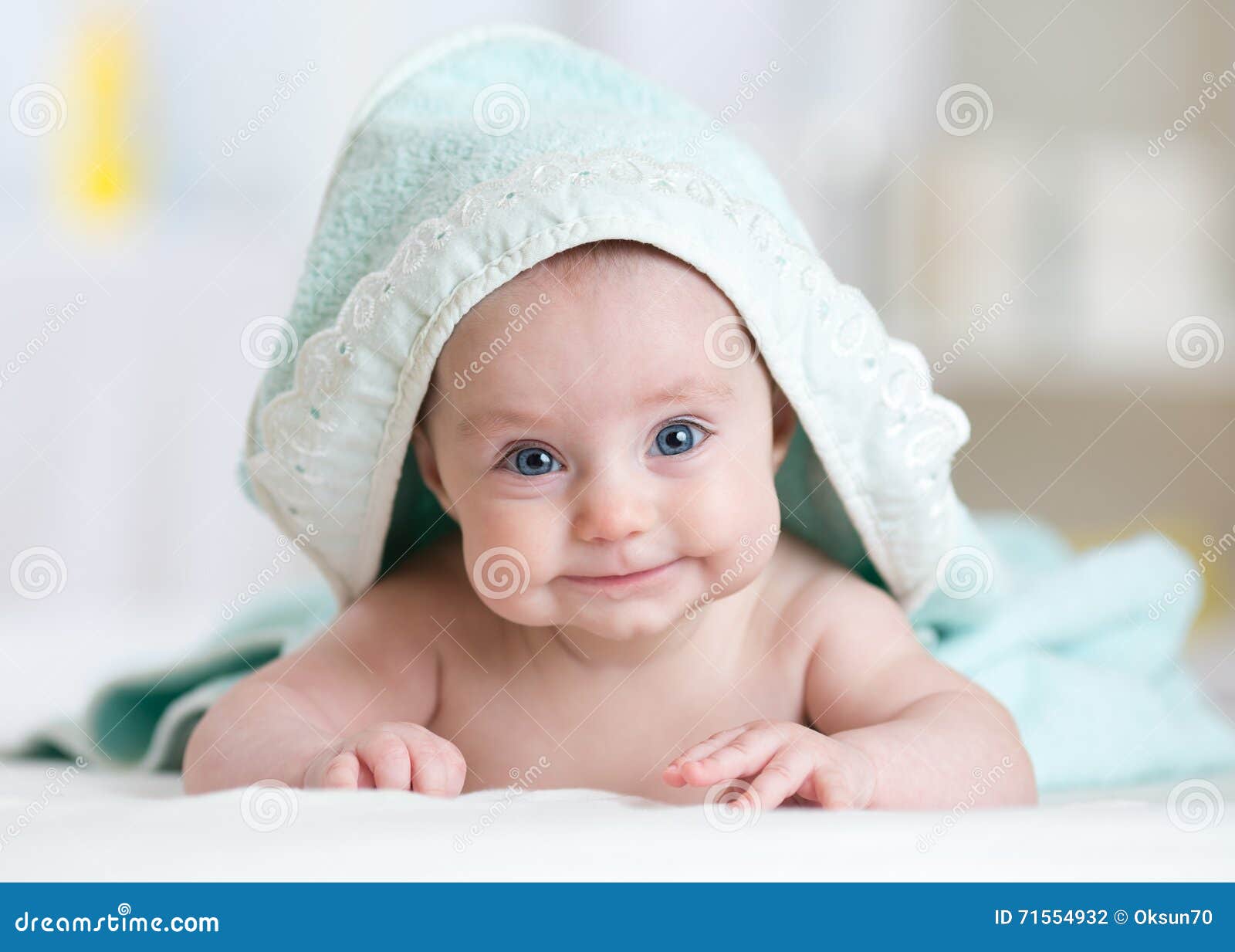 Adorable Baby after Shower or Bathing Stock Photo Image of childhood, joyful 71554932