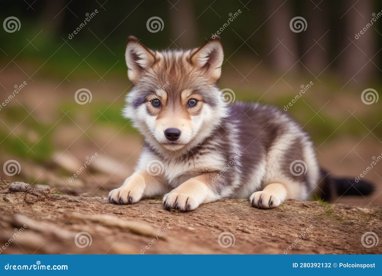 very cute wolf puppies