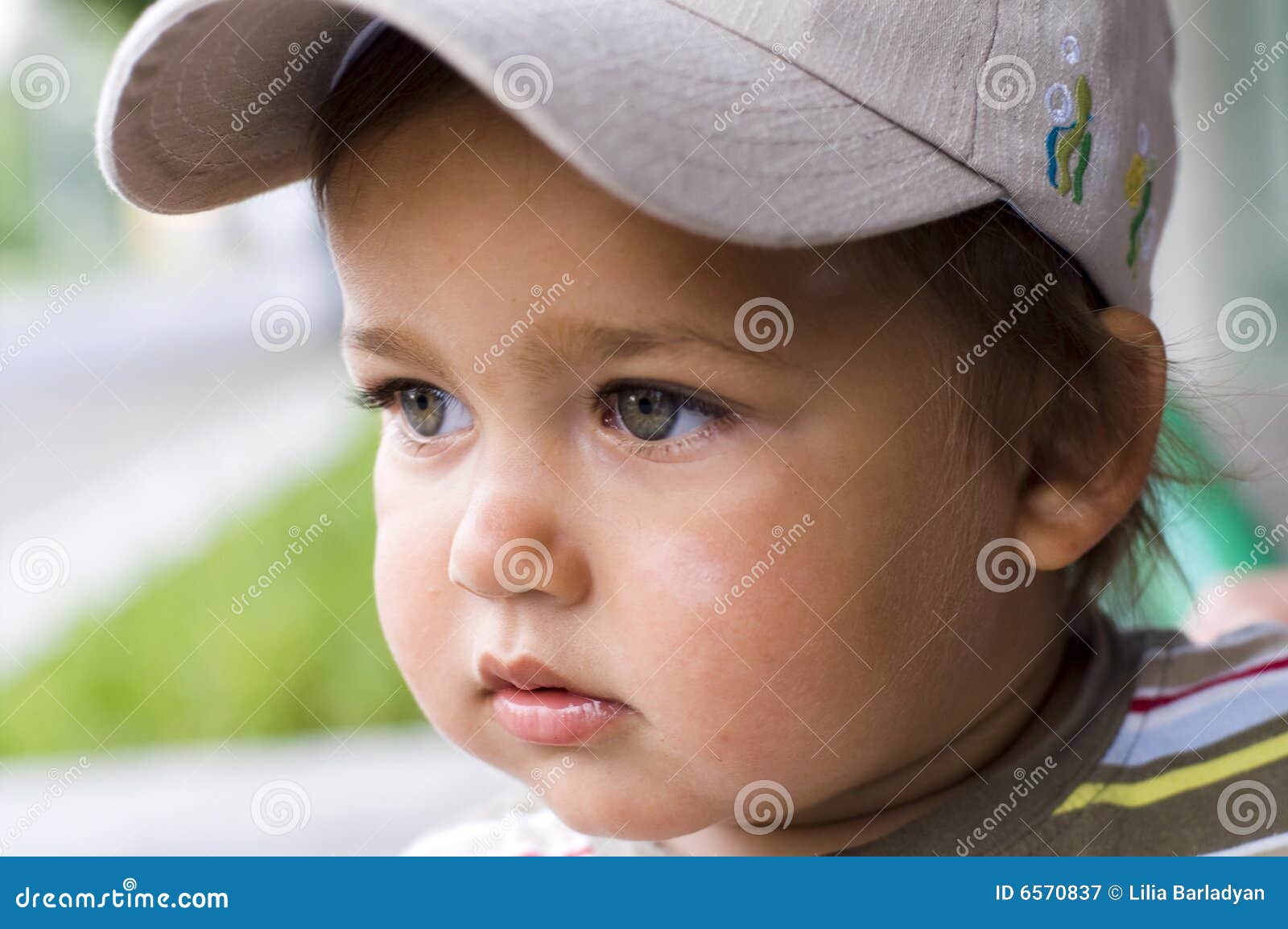 Adorable Boy in Baseball Cap Stock Image Image of expression
