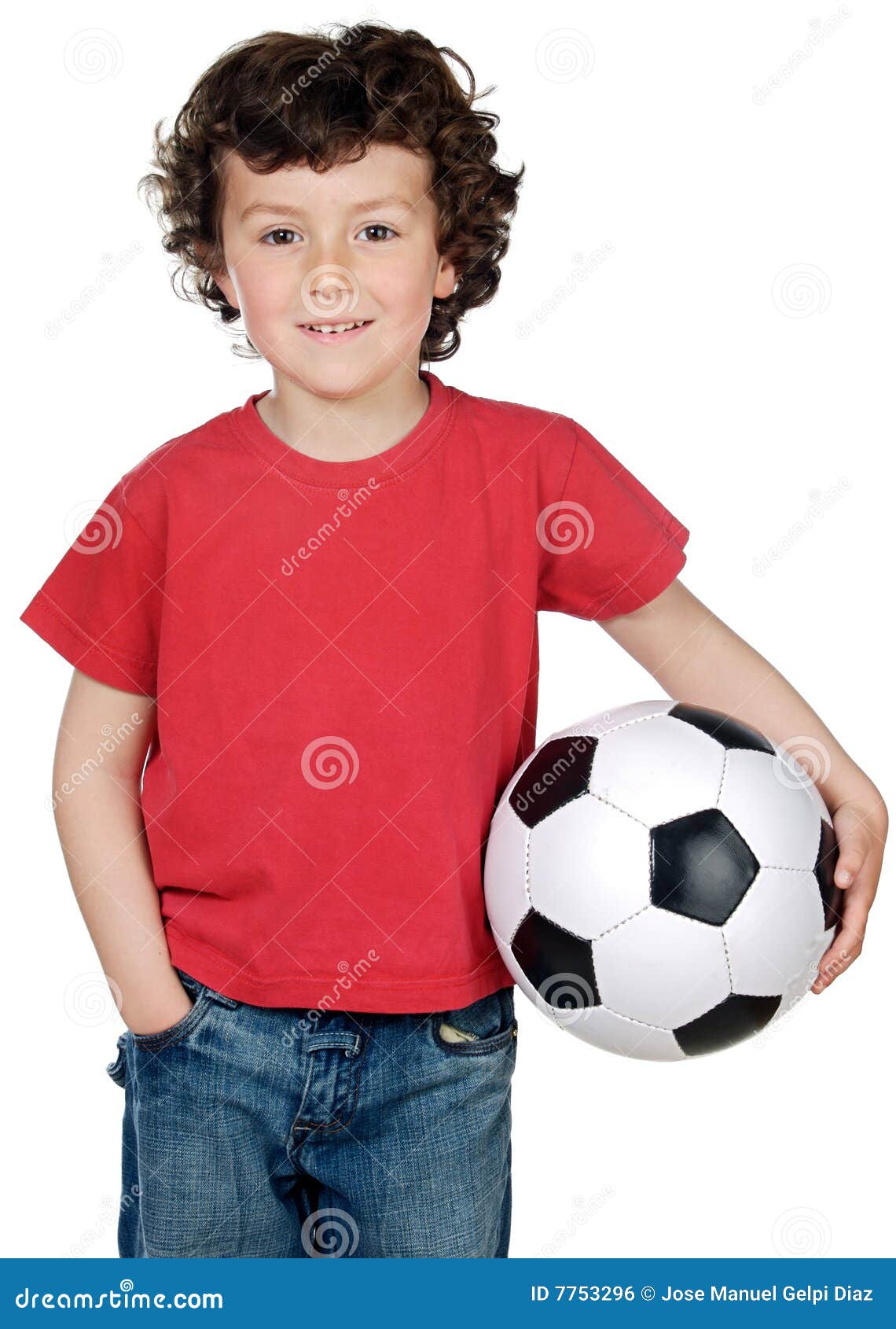 Adorable Boy with Soccerball Stock Photo Image of football, ball