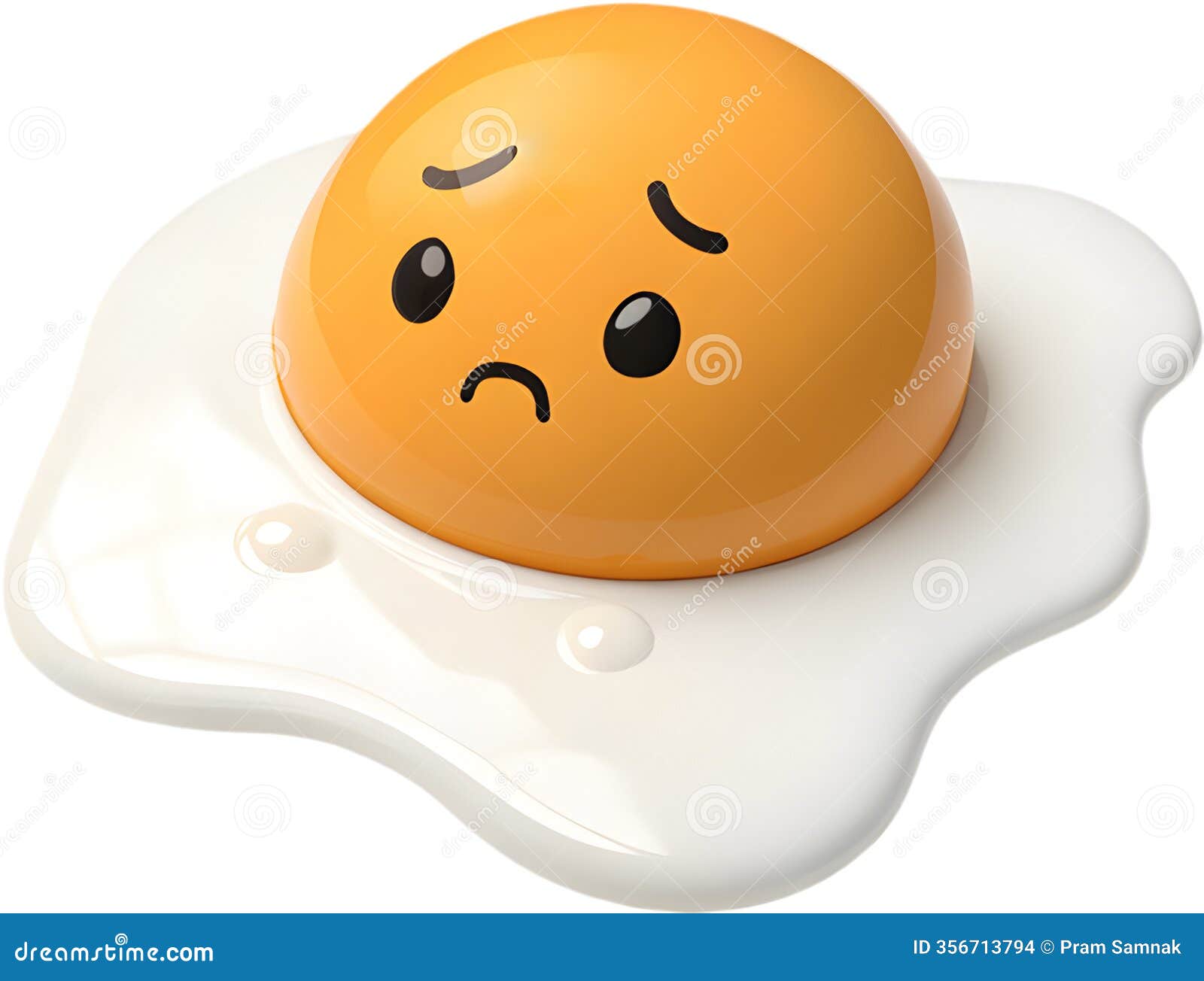 cute cartoon egg character with playful expression clipart.