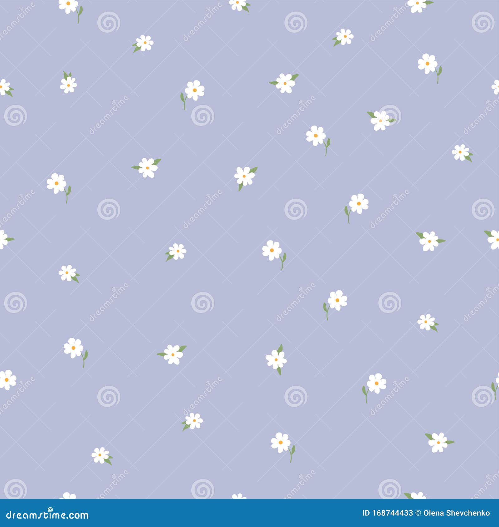 Pastel, Cute Simple Pattern with Flowers Stock Illustration ...