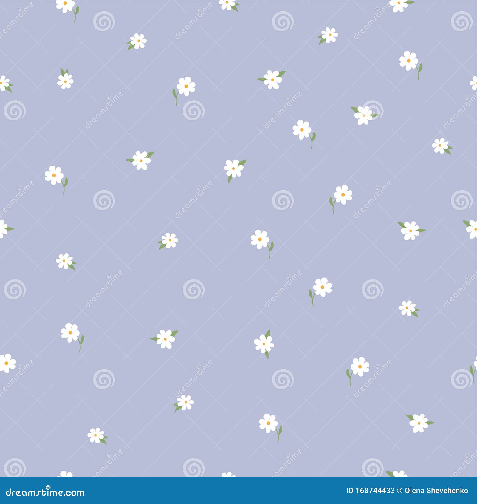 Pastel, Cute Simple Pattern with Flowers Stock Illustration - Illustration  of flora, cartoon: 168744433